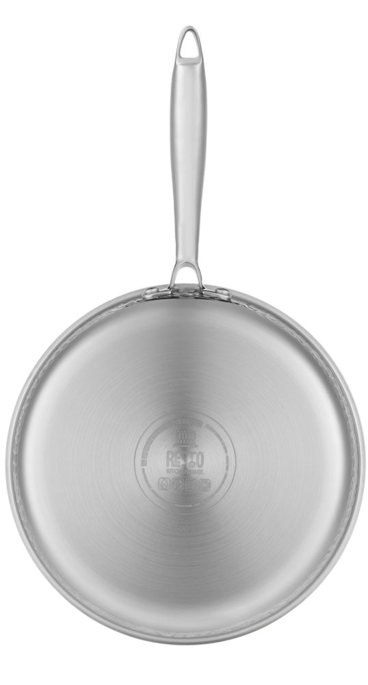 RESTO Kitchenware Bratpfanne »Crater Pfanne aus Tri-Ply (Edelstahl + Aluminium + Edelstahl) ofenfest« Edelstahl 18/10 1 Stk. tlg. Energieeinsparung 25% durch die dreilagige Basis