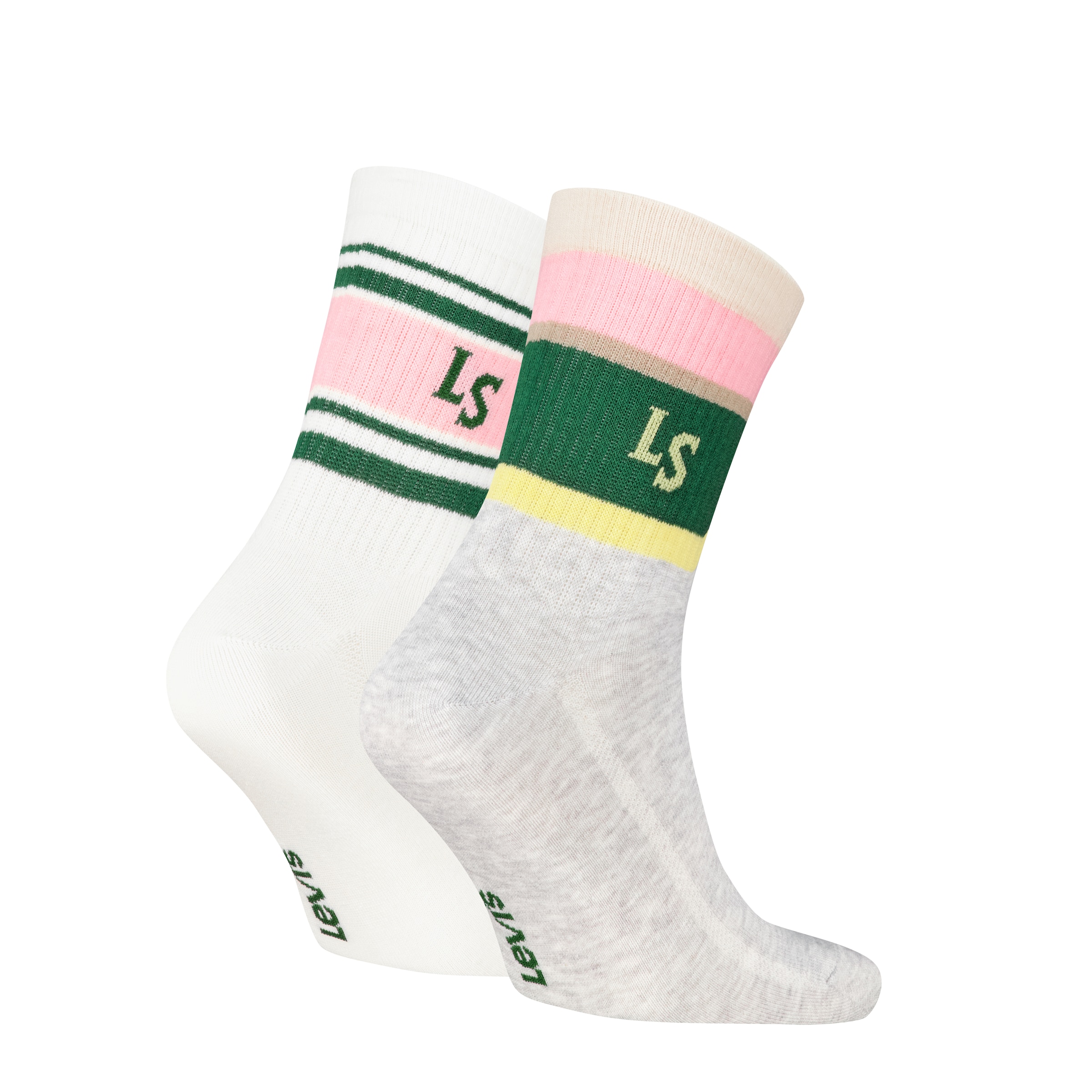 Levi's® Sportsocken »LEVIS SHORT CUT LS PLCD SPORT STRIPE« 2 Paar,  für Damen und Herren, Cotton-Mix, elastisch