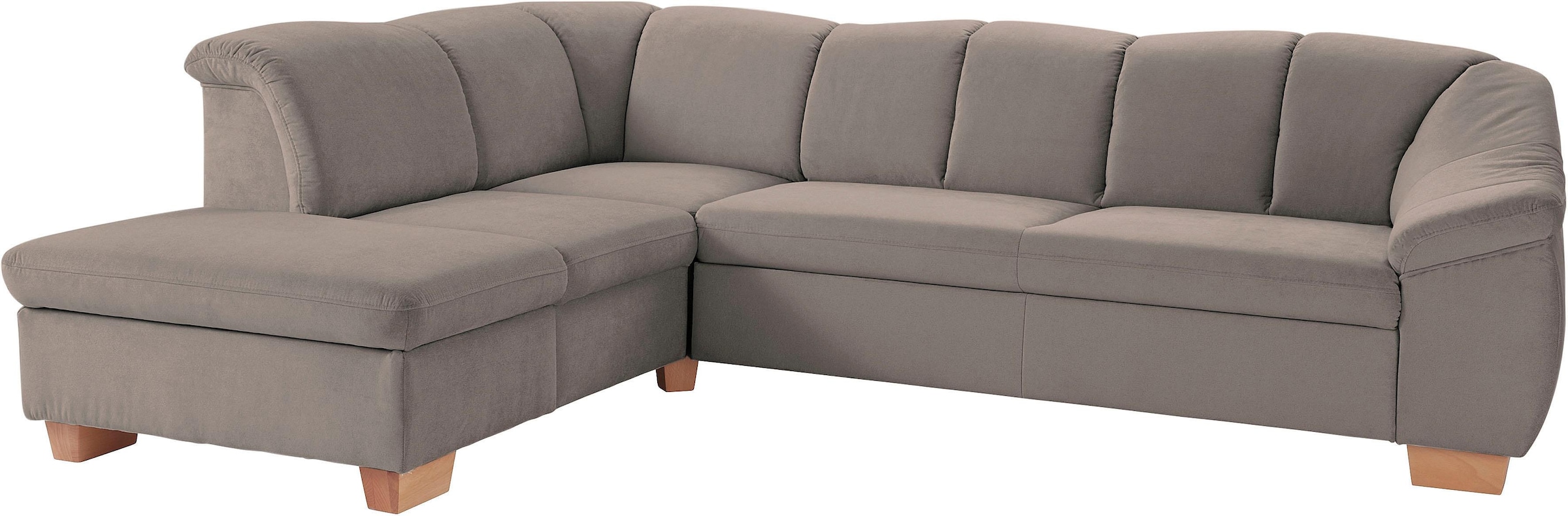 sit&more Ecksofa »Santo L-Form« mit Federkern, wahlweise mit Bettfunktion und Stauraum