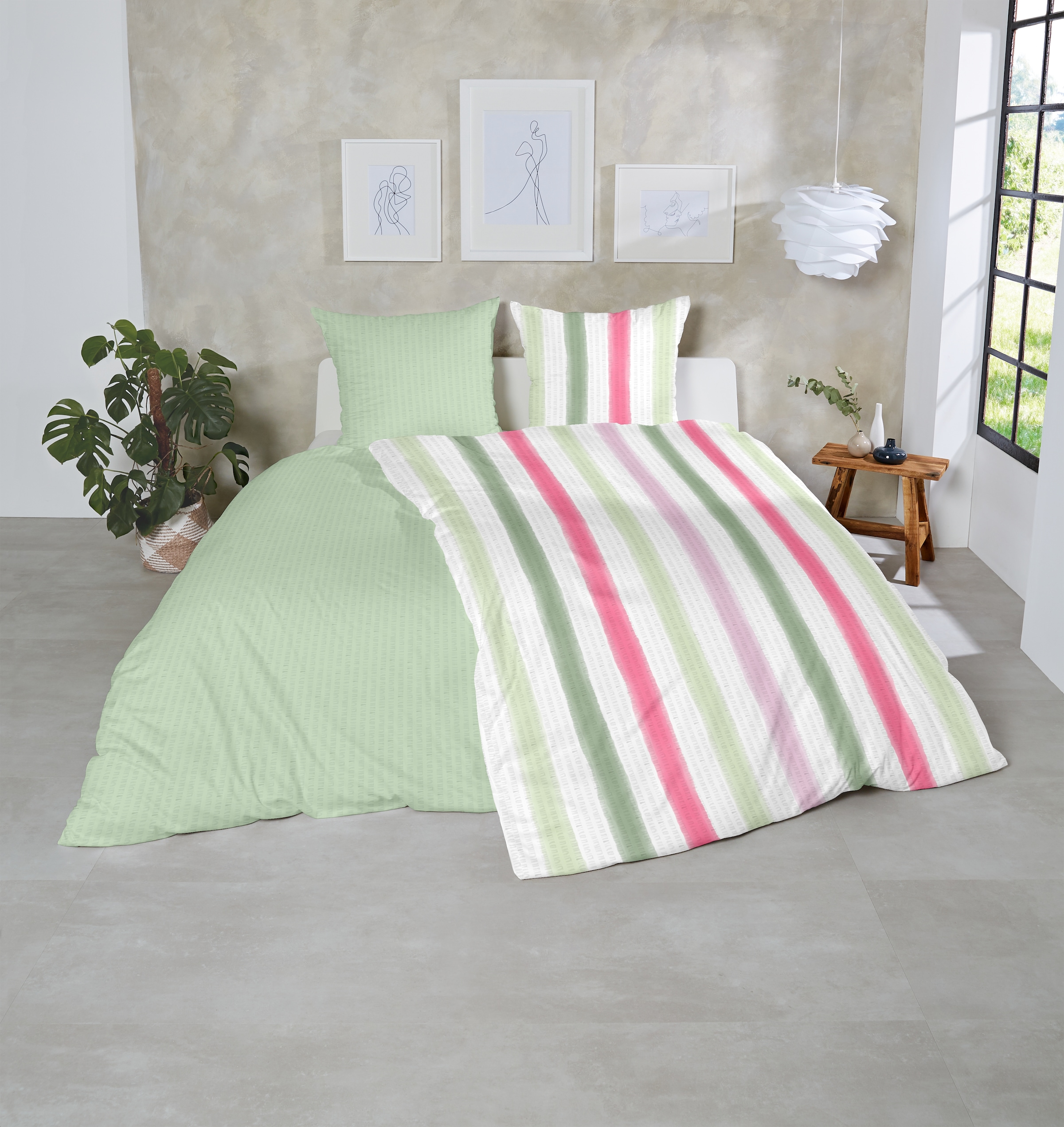 Primera Bettwäsche »Soft-Seersucker-Bettwäsche Soft lines« 2