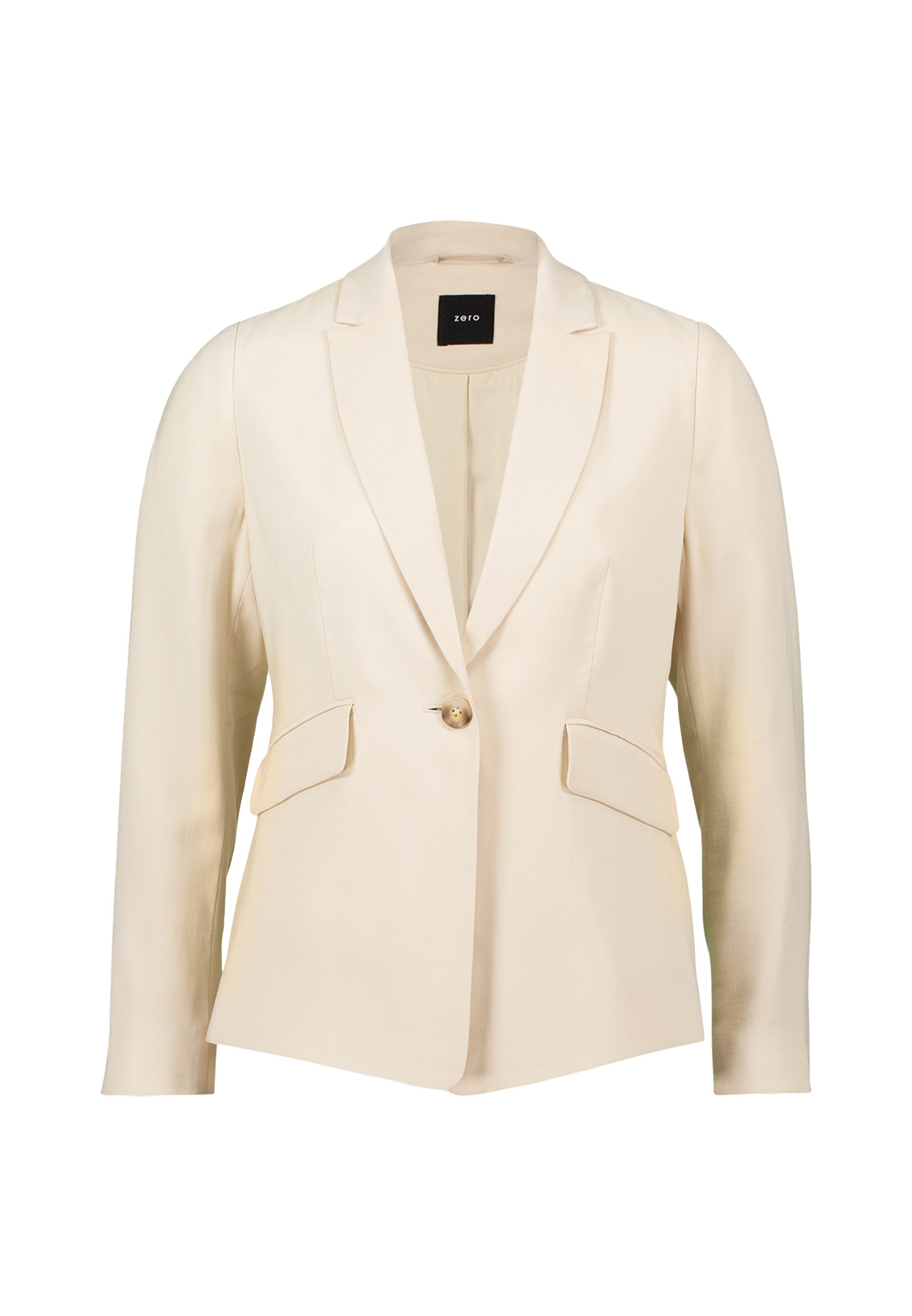 Zero Damen Jackenblazer »Blazer mit Klappentaschen« in beige, Größe 38