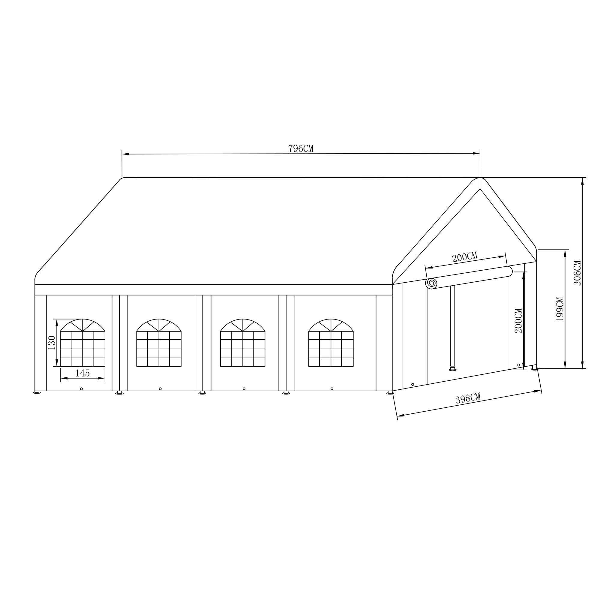 KONIFERA Partyzelt »CP 408«