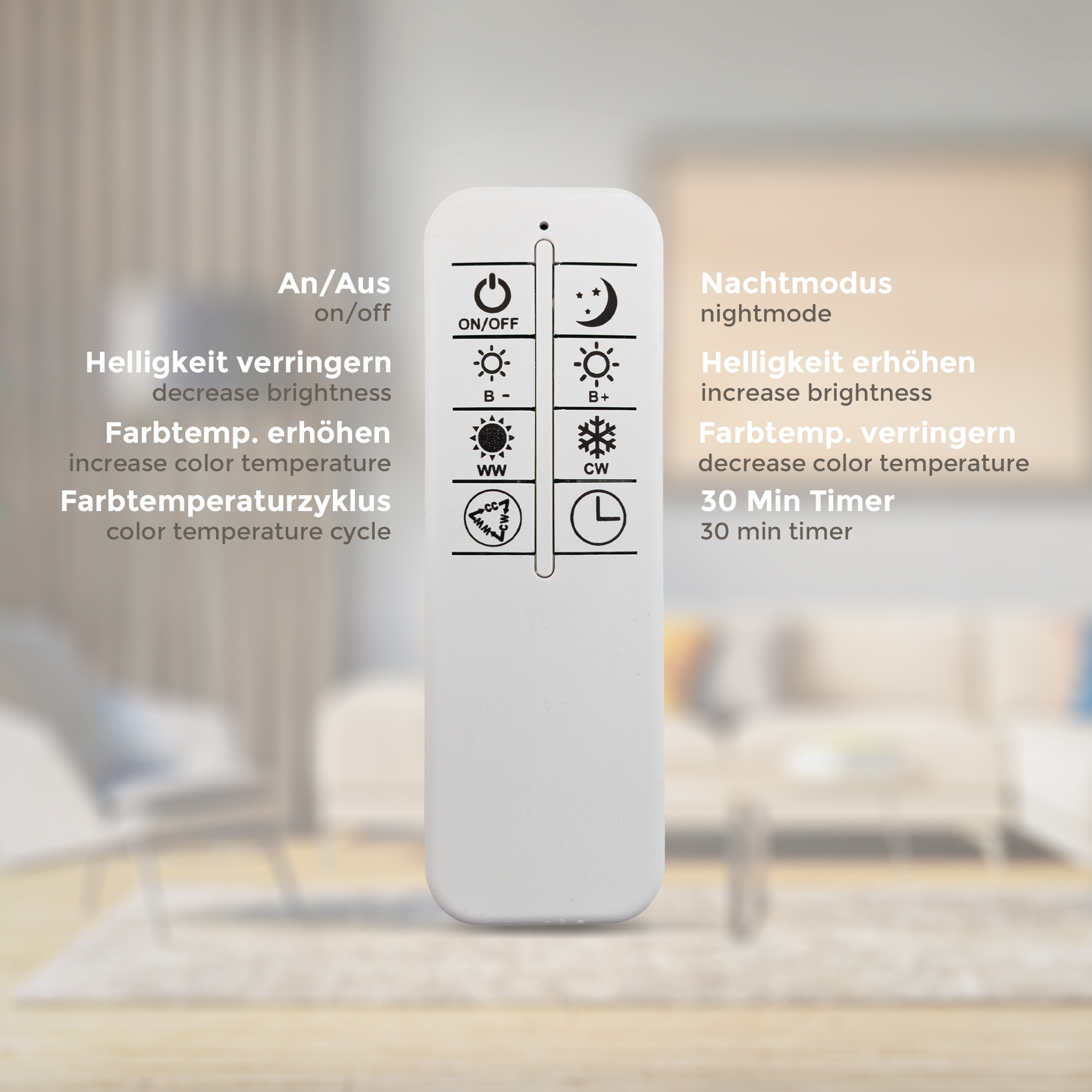 B.K.Licht LED Deckenleuchte »BKL1440 LED Deckenlampe, einstellbare Farbtemperatur, LED Lampe« LED-Modul 1 Stk. Neutralweiß 2700K - 6500K, 4.200Lm, 40W, 50x38,8x8 cm, Chrom-Alu