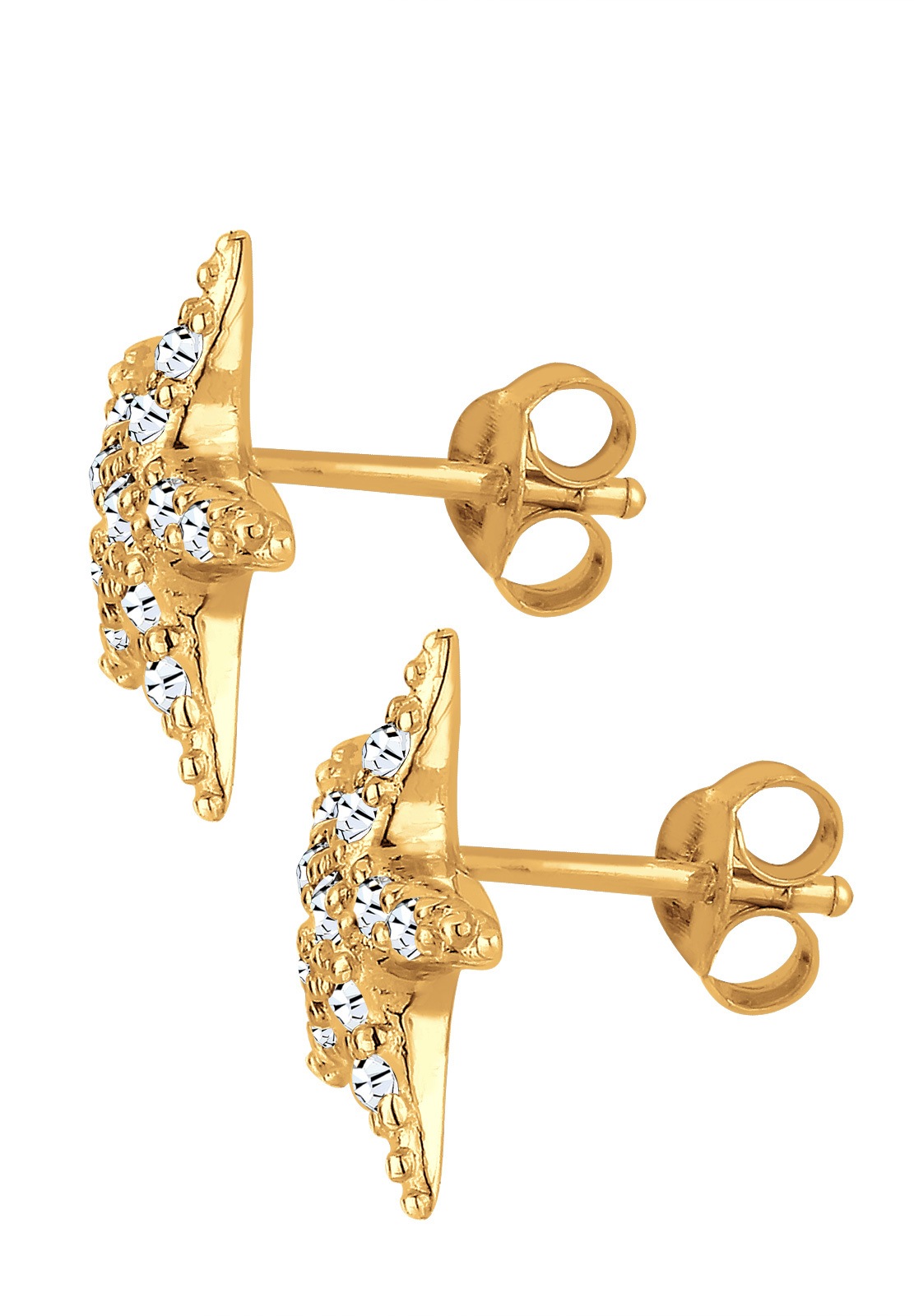 Elli Paar Ohrstecker »Ohrringe Seestern Beach Kristalle 925 Sterling Silber vergoldet«