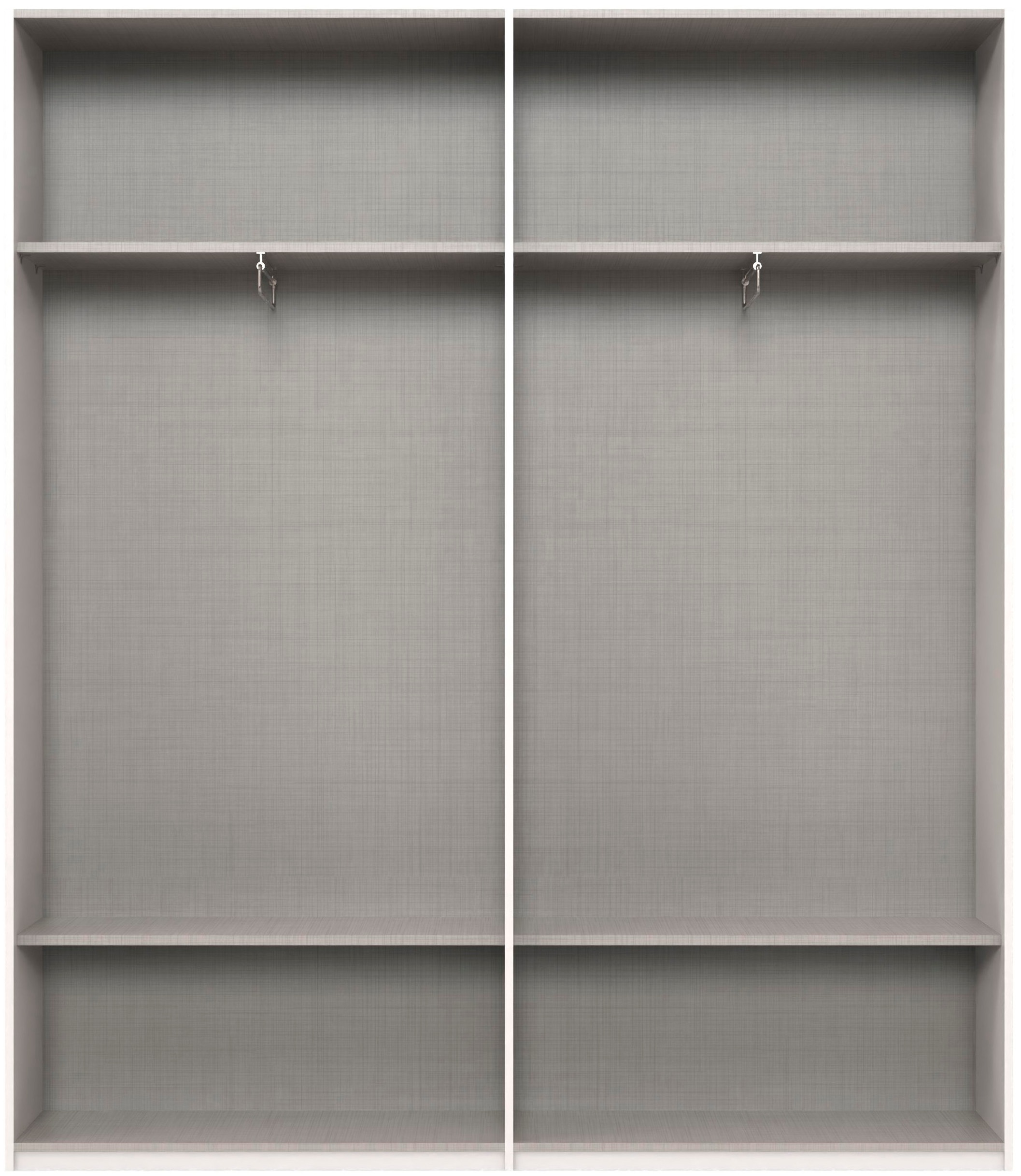 Wimex Kleiderschrank »Mugano,in 8 Breiten,3 Höhen,2 Tiefen, viele Farben, Made in Germany«, (in Basic oder Premium Ausstattung mit 2 weiteren Einlegeböden), mit langen oder kurzen Griffen aus Metall, mit oder ohne Spiegel
