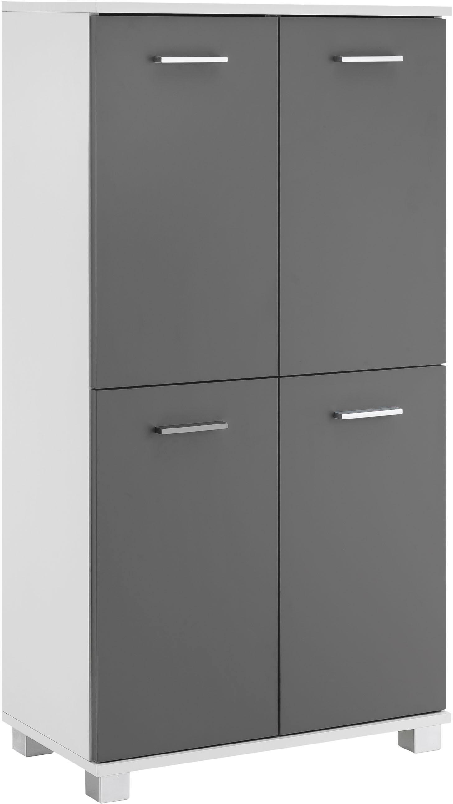 Schildmeyer Midischrank »Lumo«, Breite 60 cm, mit 4 Türen & Metallgriffen, Türanschlag wechselbar