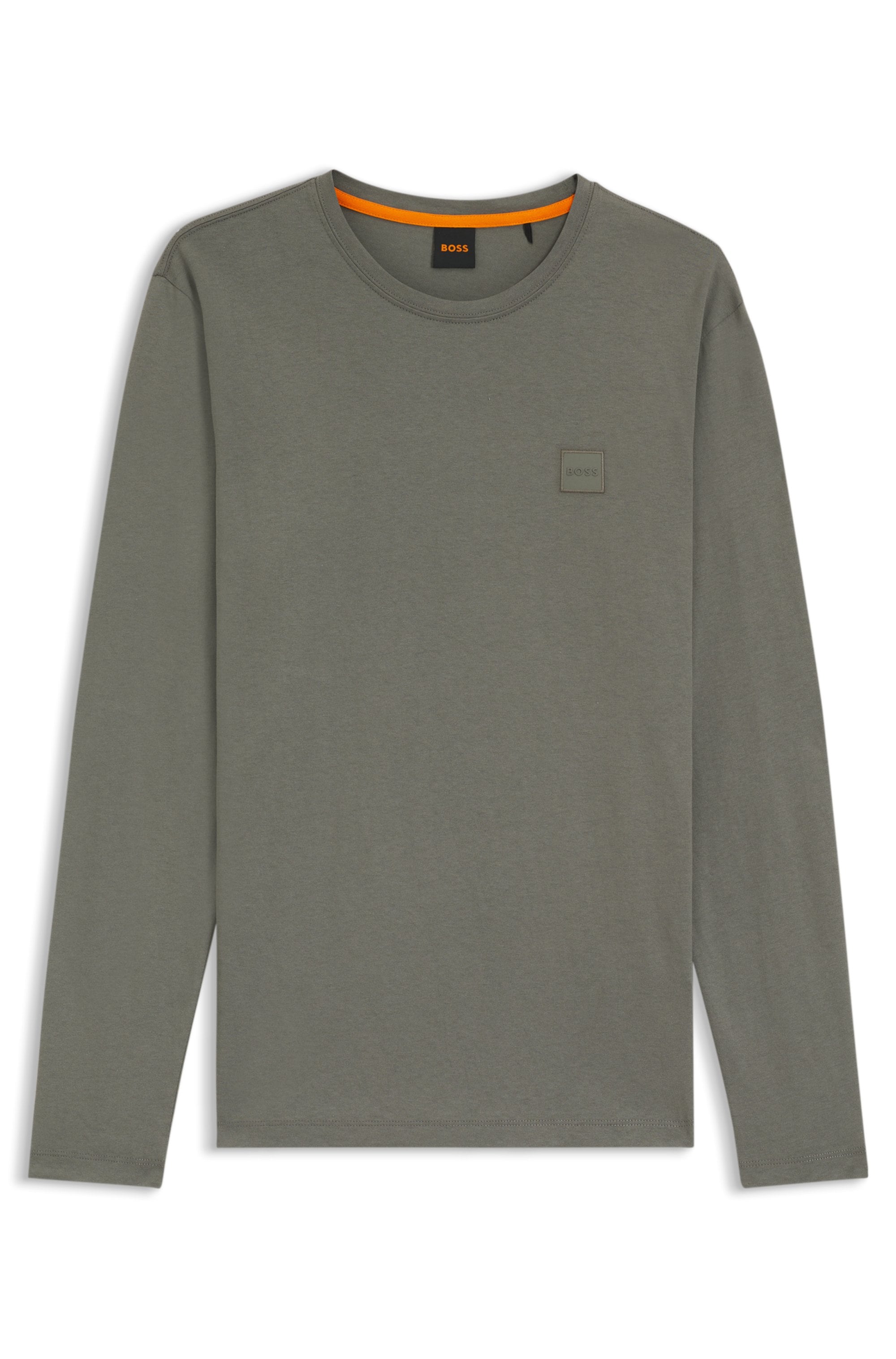 BOSS ORANGE Langarmshirt »Tacks« mit Markenlogo auf der Brust