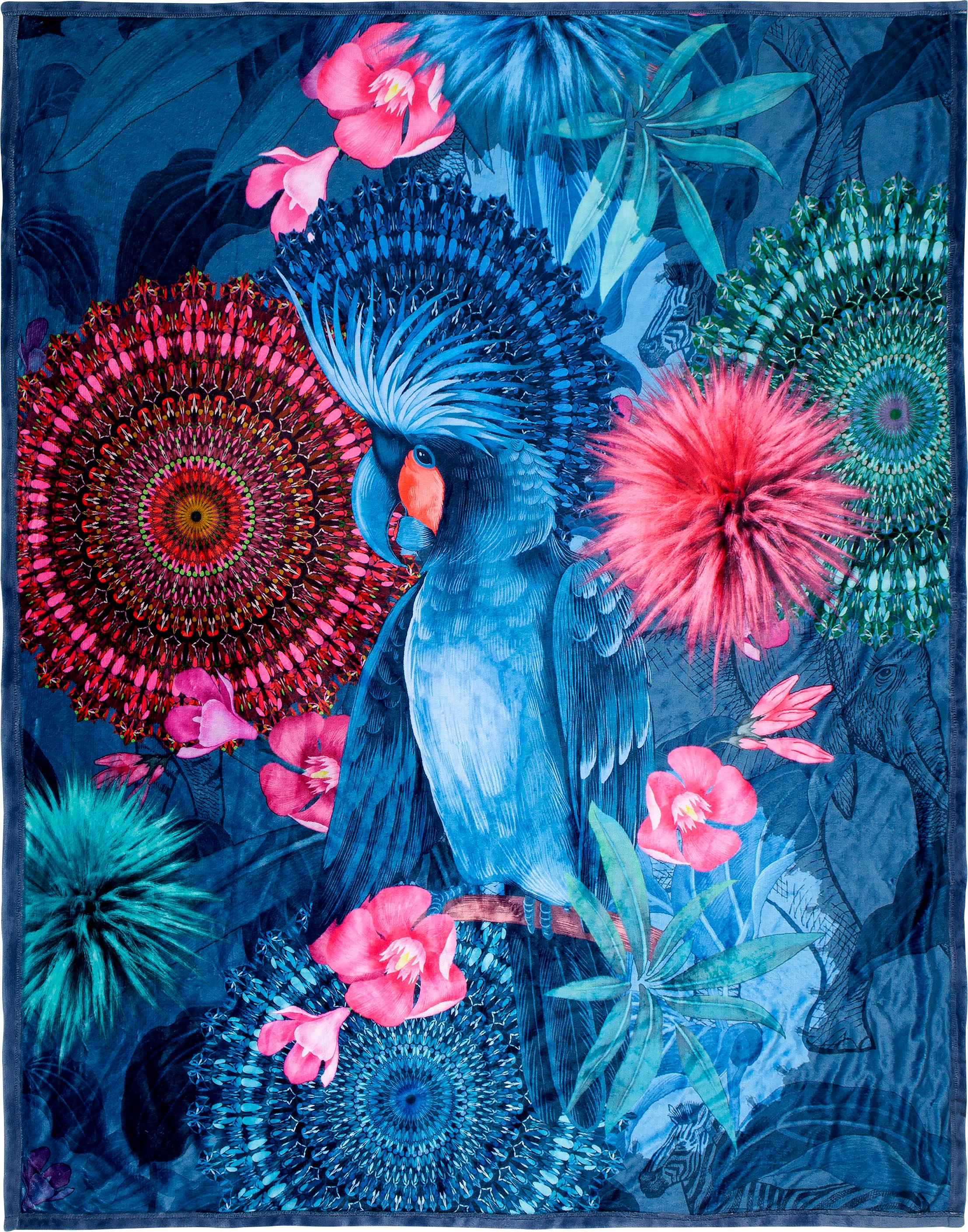 hip Plaid »Ofelia«, mit Mandalas und Blumen