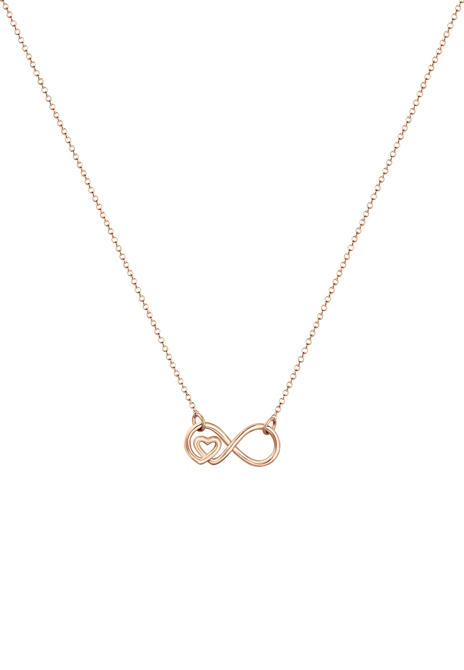 Elli Kette mit Anhänger »Halskette Infinity Unendlichkeit Herz 925 Sterling Silber«