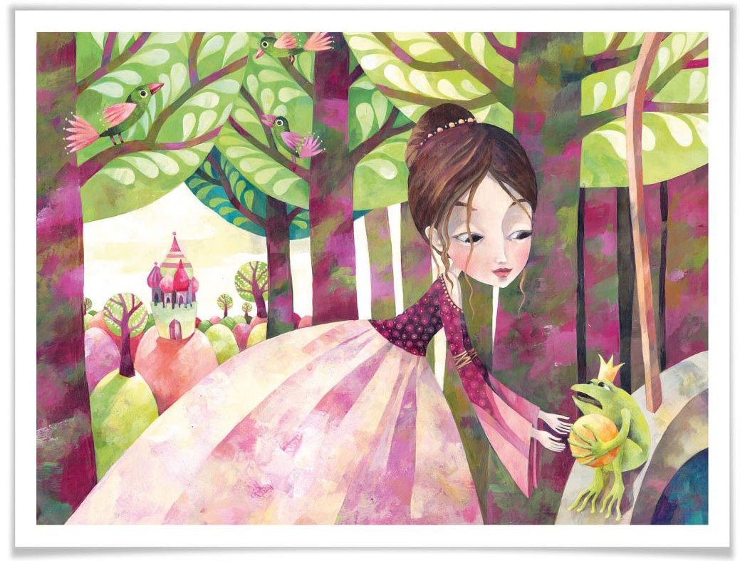 Wall-Art Poster »Märchen Wandbilder Der Froschkönig«, Geschichten & Märchen, (1 St.), Poster, Wandbild, Bild, Wandposter