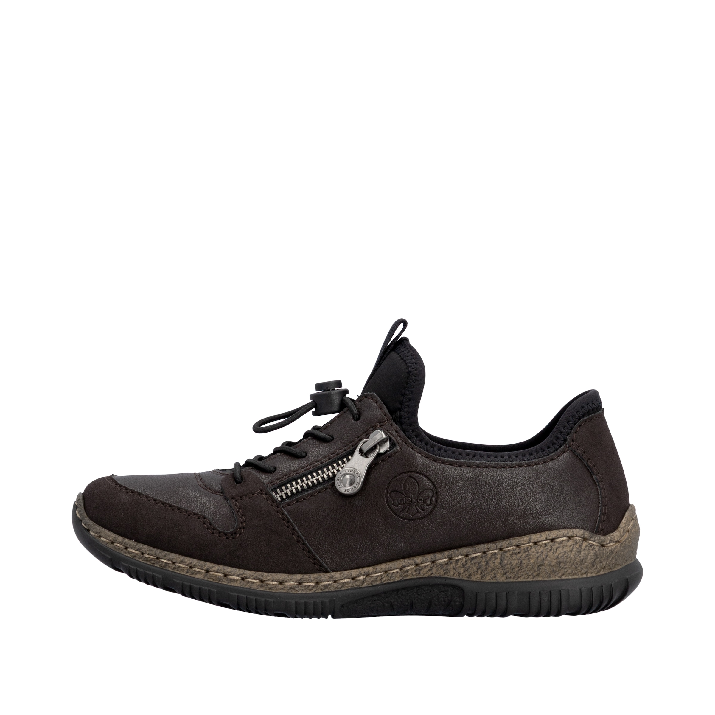 Rieker Slip-On Sneaker  Freizeitschuh, Halbschuh mit Zierreißverschluss und Gummizug