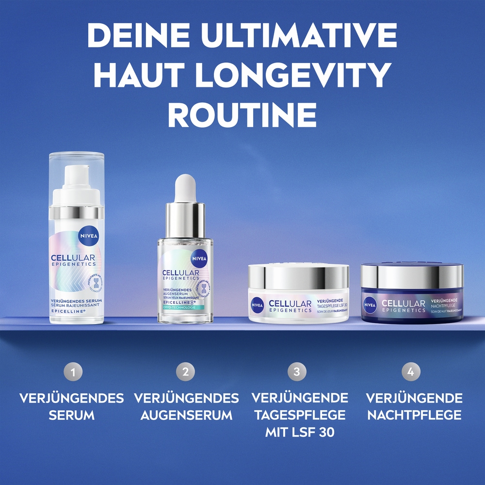 Nivea Augenserum »NIVEA CELLULAR Epigenetics Verjüngendes Augenserum« für alle Hauttypen, mit Hyaluronsäure, morgens und abends anwendbar