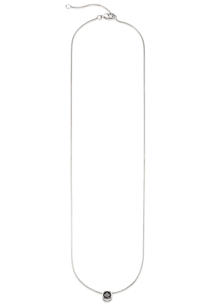 Bruno Banani Kette mit Anhänger »Schmuck Geschenk Silber 925 Halsschmuck Halskette Schlangenkette Stein«, mit Zirkonia (synth.), Korund (synth.) oder Spinell (synth.)
