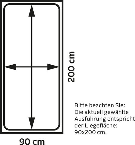 Maintal Polsterbett »Lucas«, mit Bettkasten, in 4 Breiten und wahlweise 2 Matratzenarten