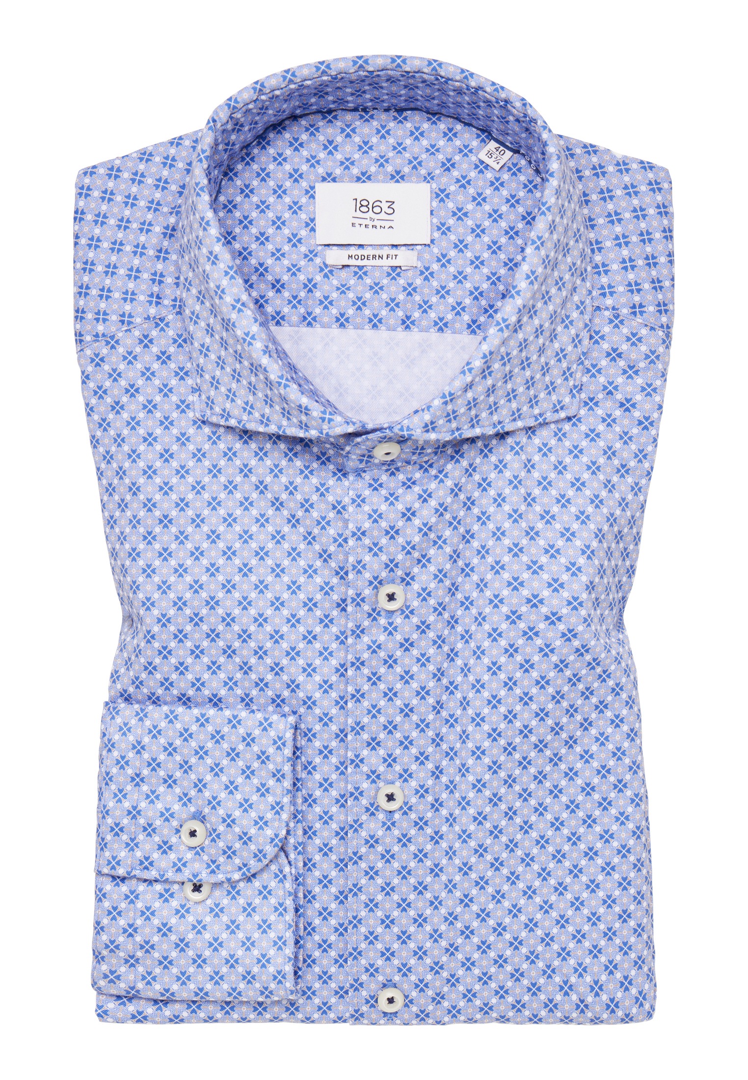 Eterna Langarmhemd »MODERN FIT«, EASY IRON (bügelleicht)