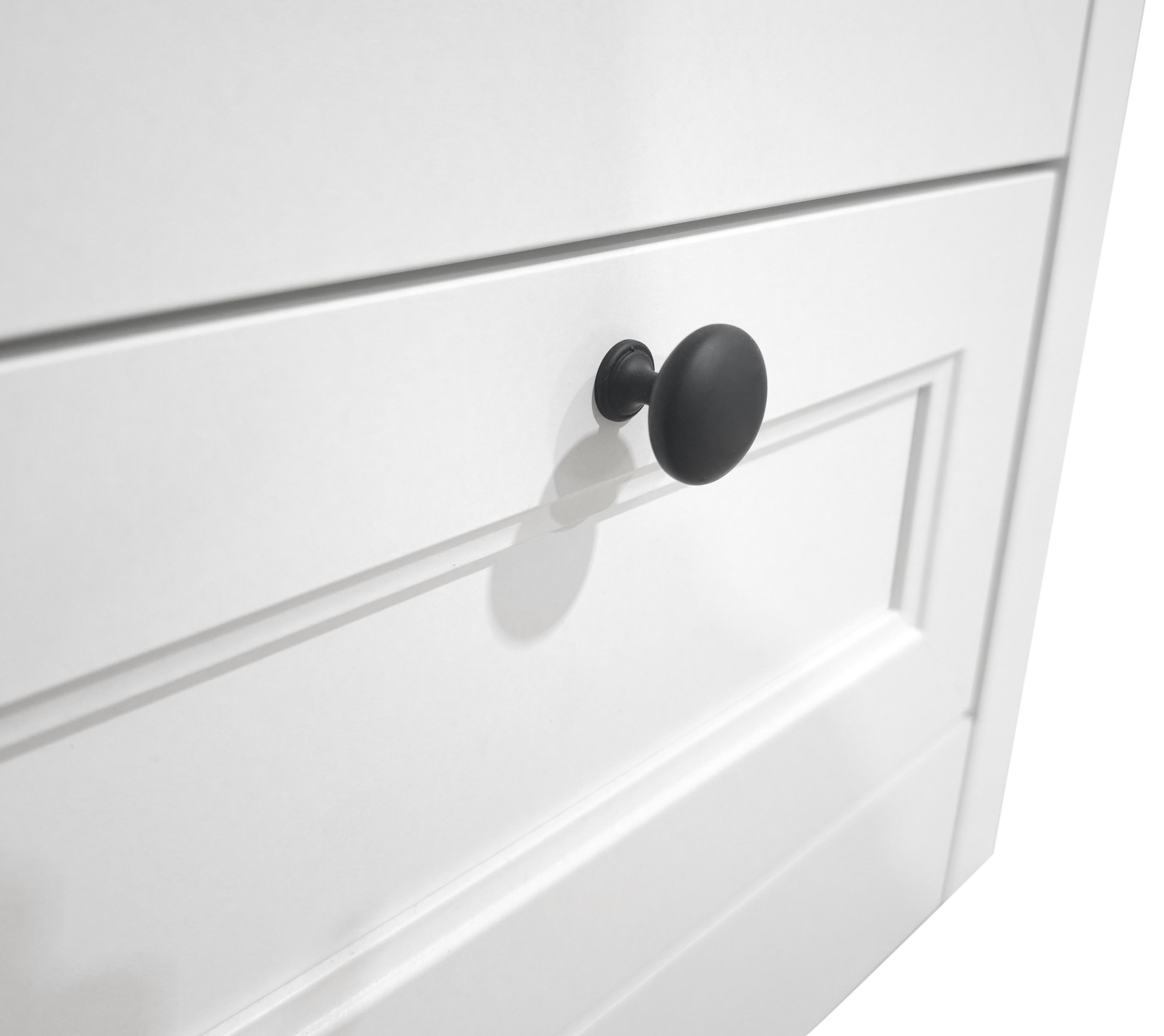 OTTO home Sideboard »Ismund«, aus MDF, mit Holz-Zierleiste, schwarzen Metallgriffen, Höhe 95 cm