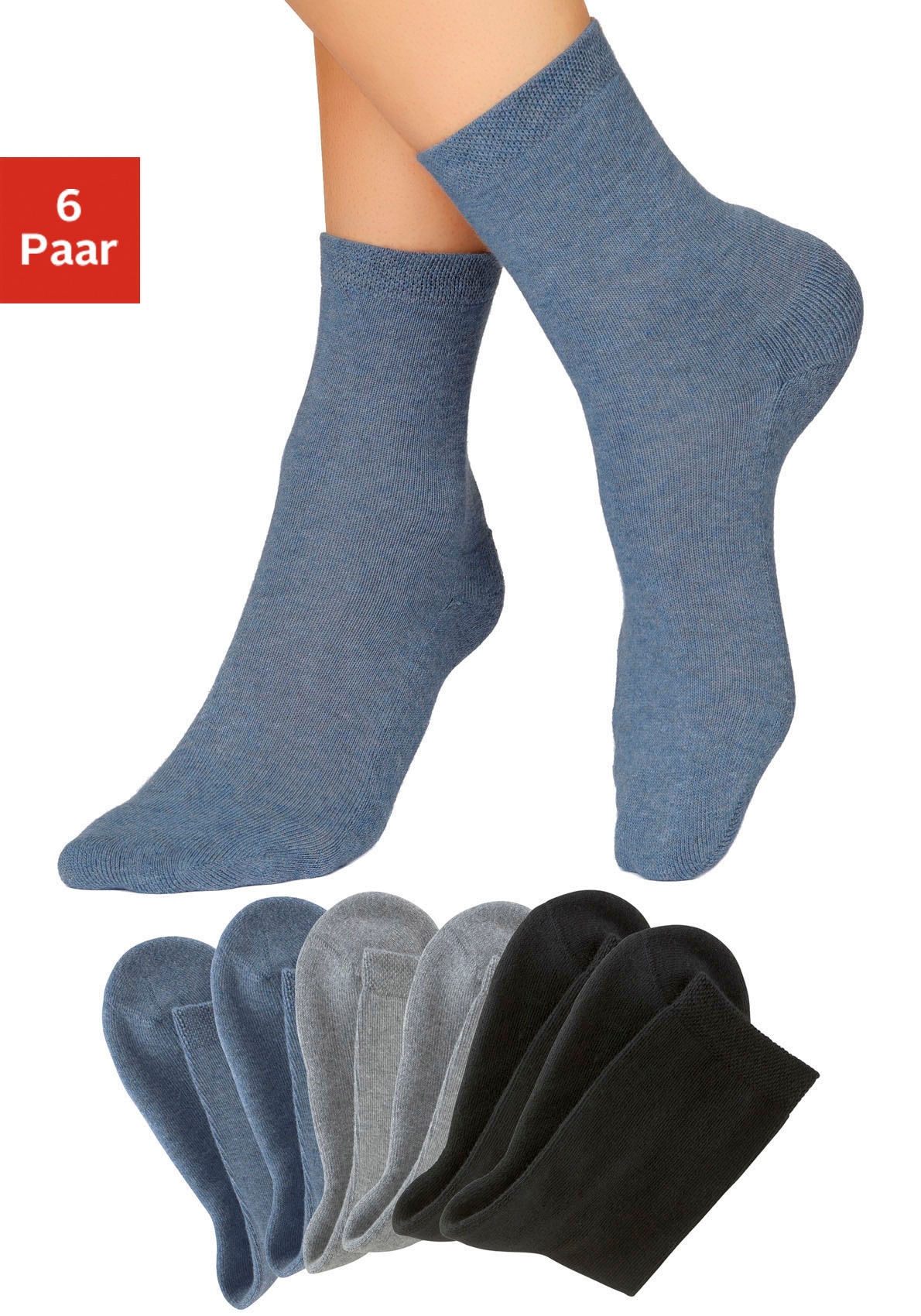 mit OTTO H.I.S Frottee online Paar), (Set, 6 bequemem Socken, bei