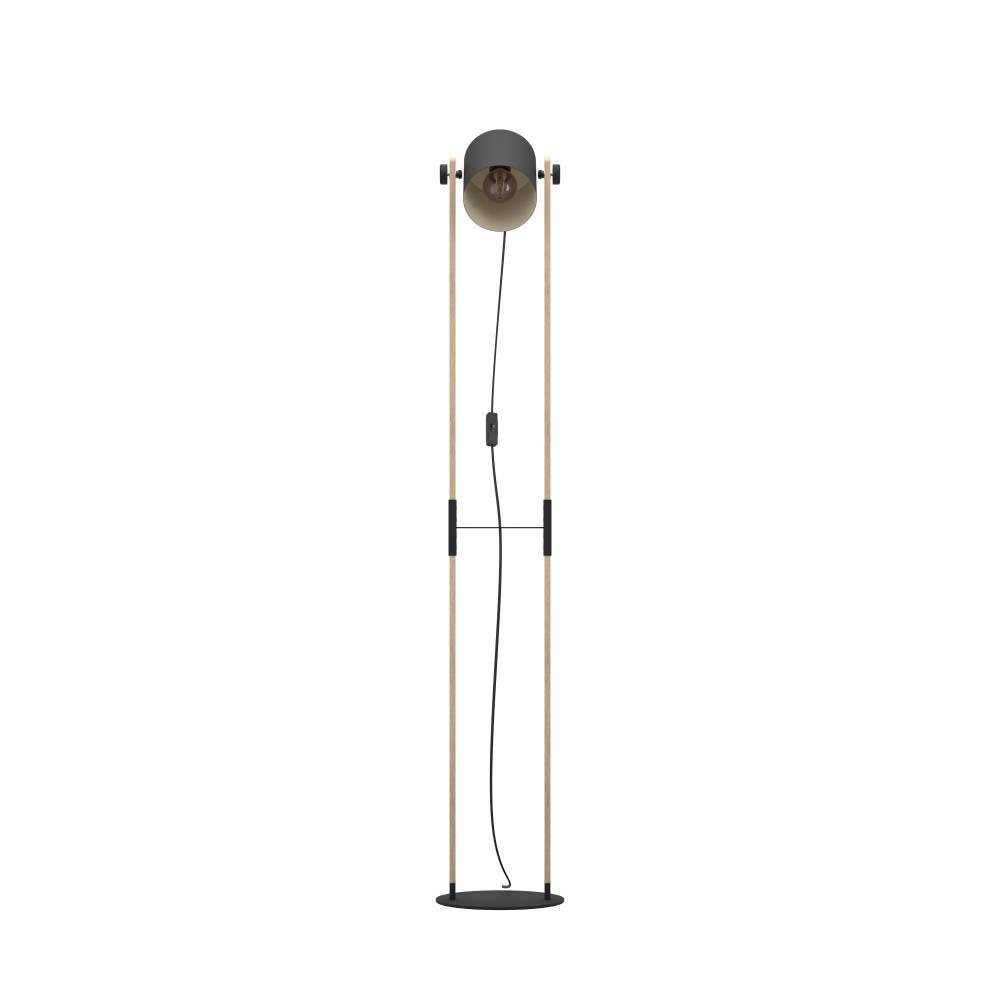 EGLO Stehlampe »HORNWOOD«, 1 flammig, Leuchtmittel E27 | ohne Leuchtmittel, Vintage Stehleuchte, Industrial Design, Retro Stehlampe