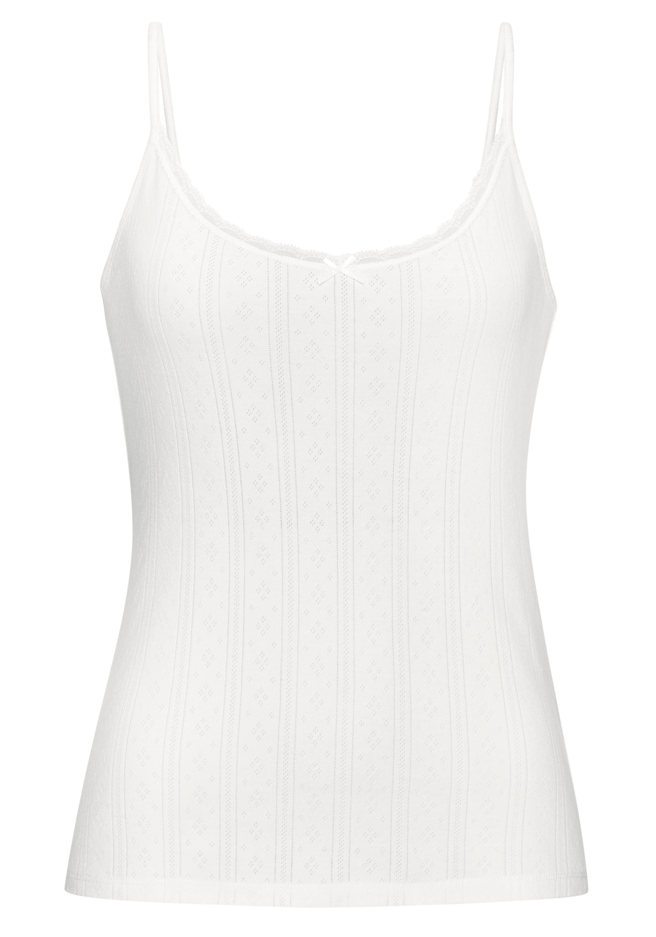 Vivance Unterhemd 2er-Pack,  aus weichem Pointelle-Strick mit Spitze