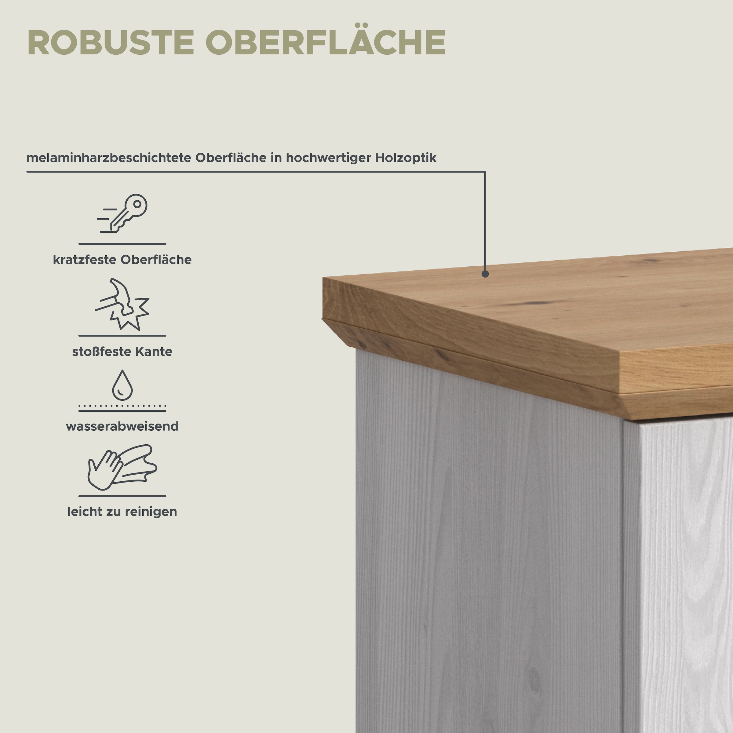 welltime Hängeschrank »COSENZA« 1 Stk. tlg. Hängeschrank, Bad, Badezimmerschrank