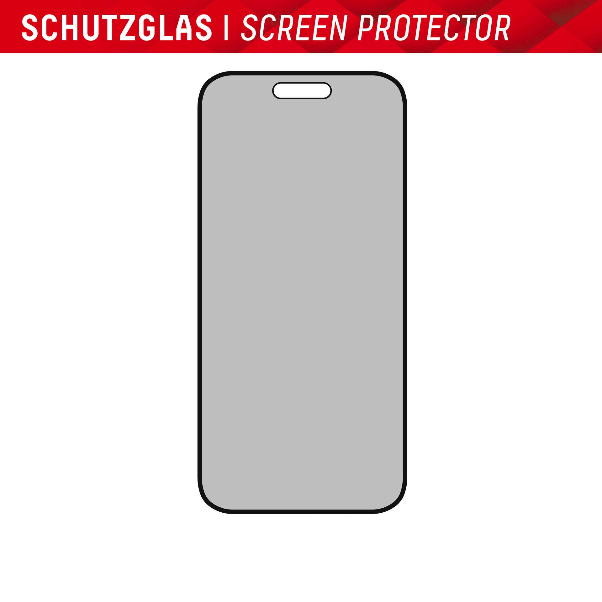 Displex Displayschutzglas »Privacy Glass«, für Apple iPhone 15 Plus-Apple iPhone 15 Pro Max, Blickschutz Displayschutzfolie Displayschutz kratzer-resistent 10H