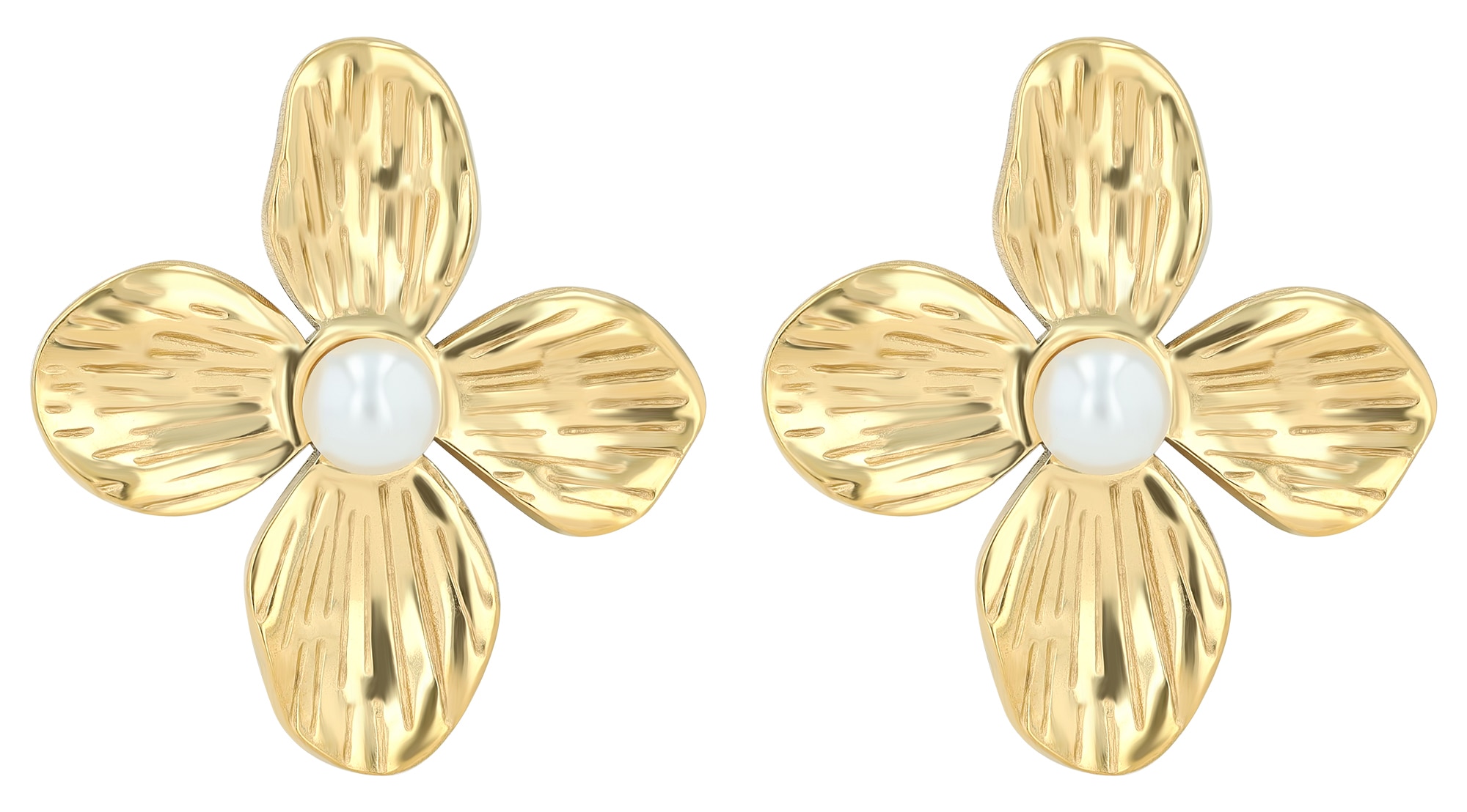 Adelia´s Paar Ohrstecker »Damen Ohrringe ¿ Ohrstecker aus Edelstahl mit Perle«