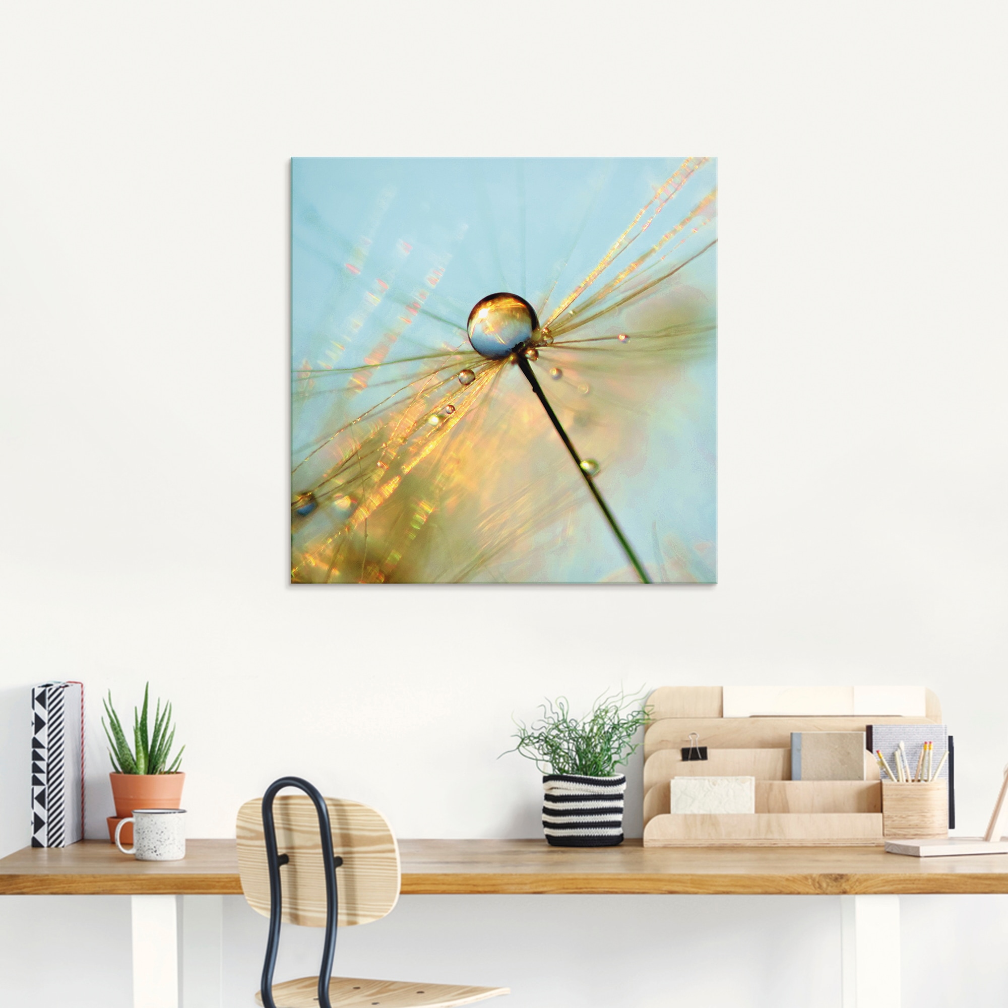 Artland Glasbild »Pusteblume Tautropfen II«, Blumen, (1 St.), in verschiedenen Größen