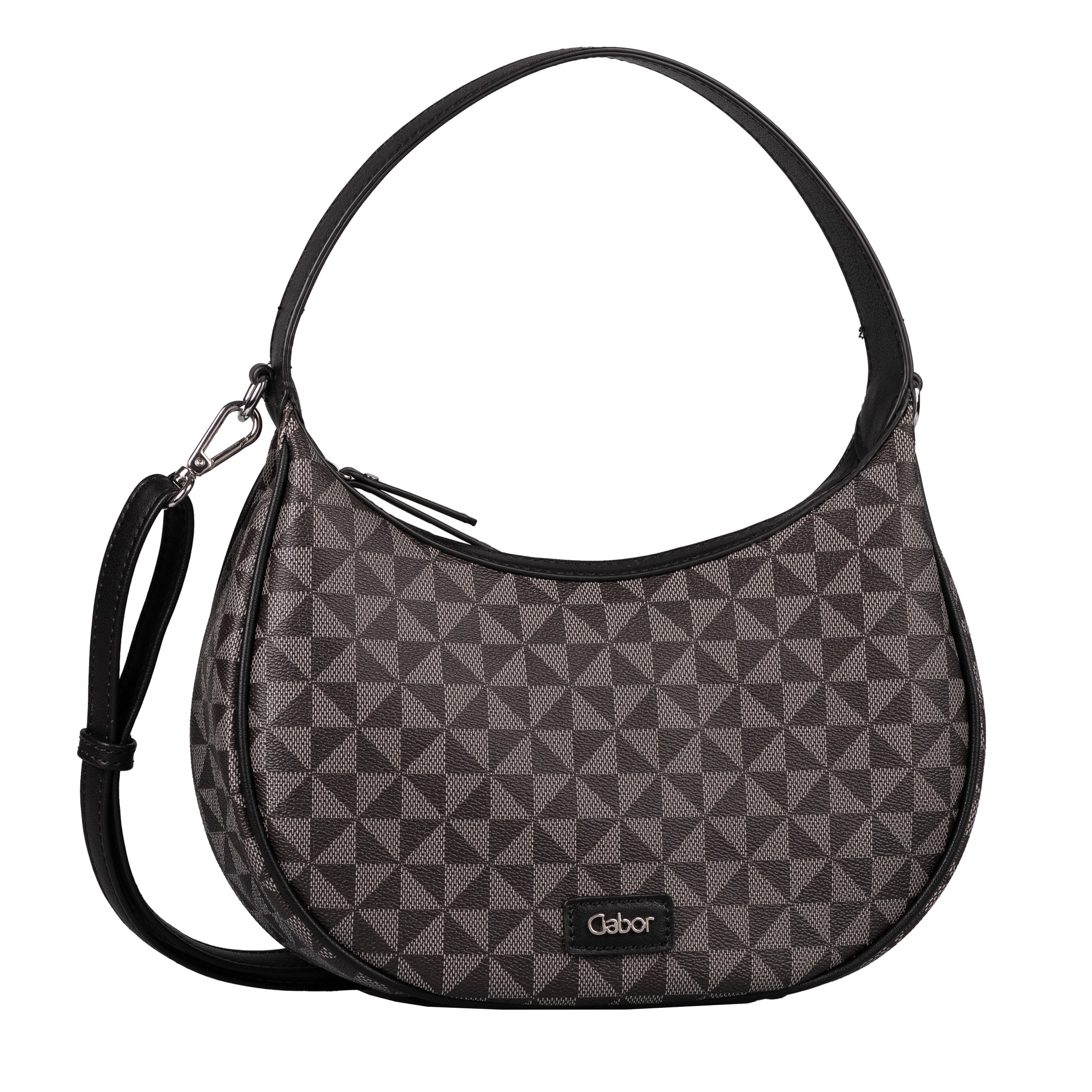 Handtasche »Barina«, mit besonderem grafischen All-Over-Druck und Glattlederoptik Details