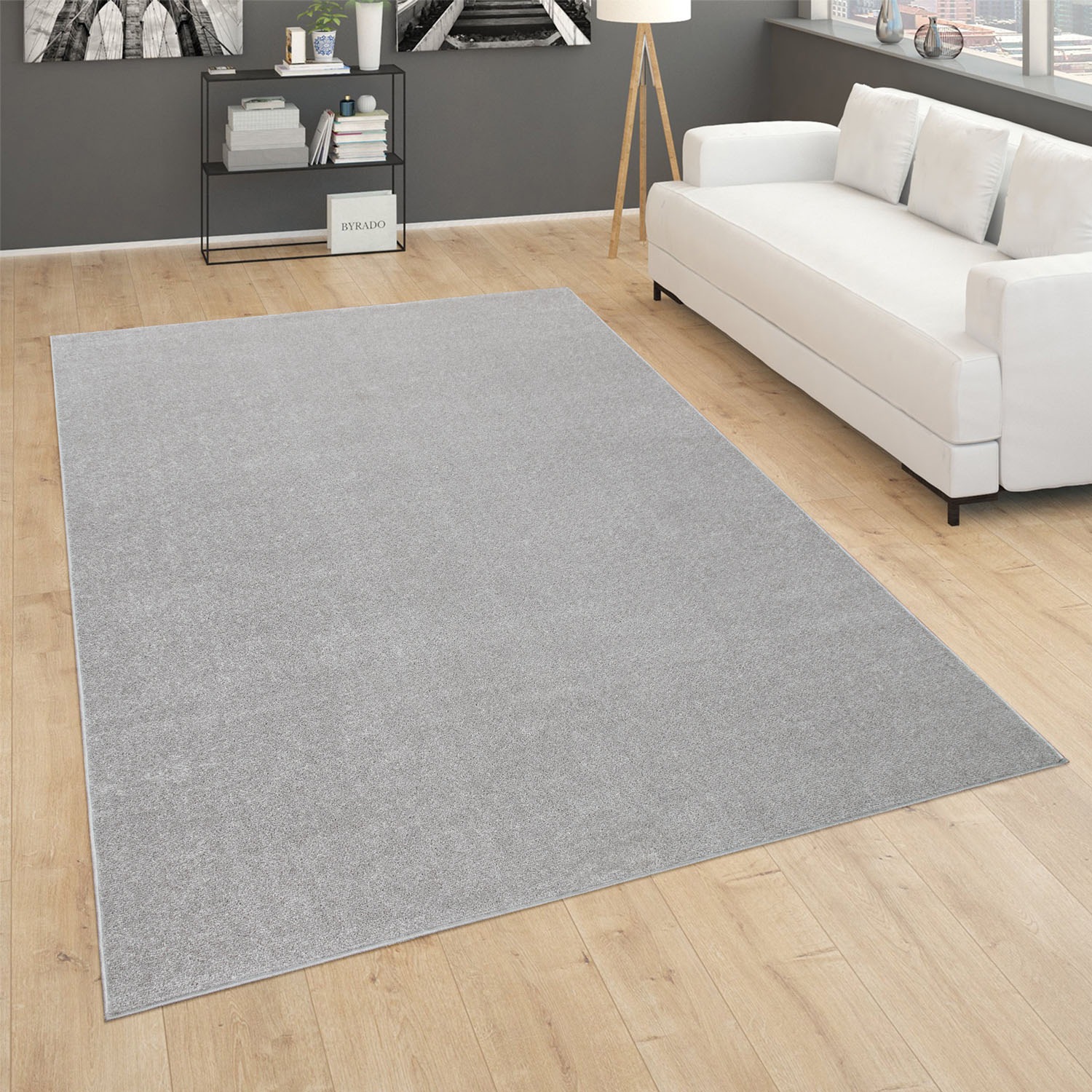 Paco Home Läufer »Porto 890«, rechteckig, 13 mm Höhe, Teppich-Läufer, Kurzflor, Uni-Farben, ideal im Flur und Schlafzimmer