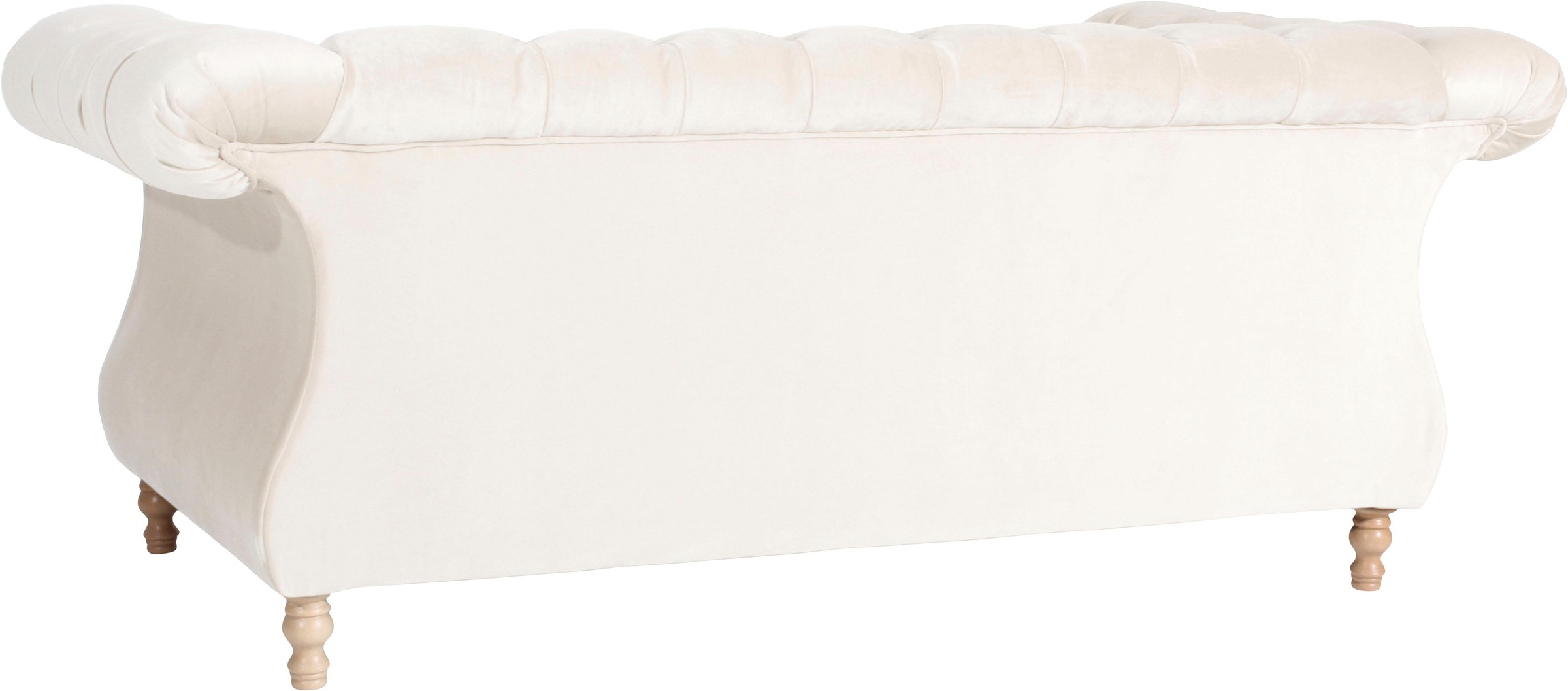 Max Winzer® Chesterfield-Sofa »Isabelle«, mit Knopfheftung & gedrechselten Füßen in Buche natur, Breite 200 cm