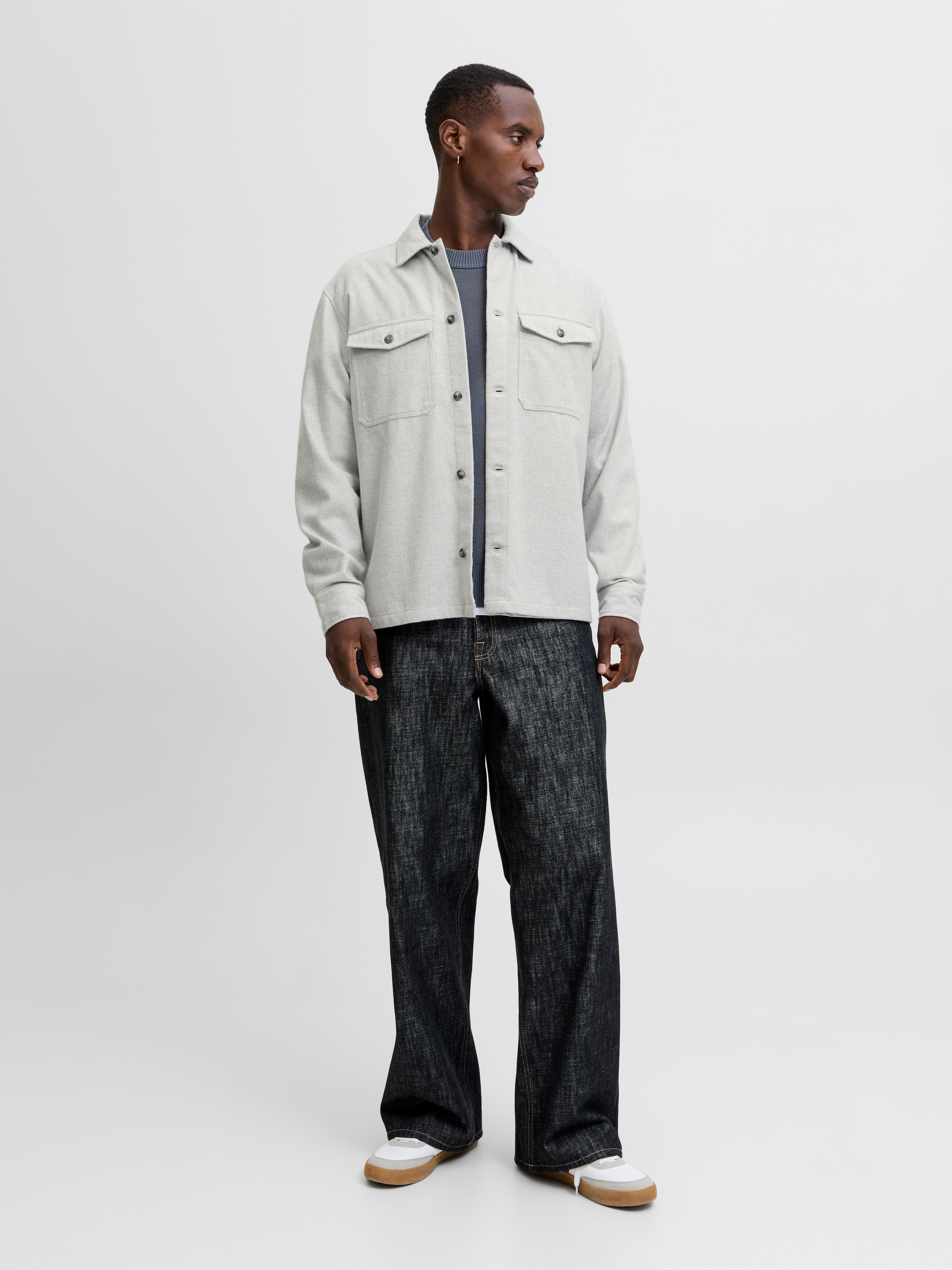 Jack & Jones Langarmhemd »JJEPERFECT MELANGE OVERSHIRT LS SN«