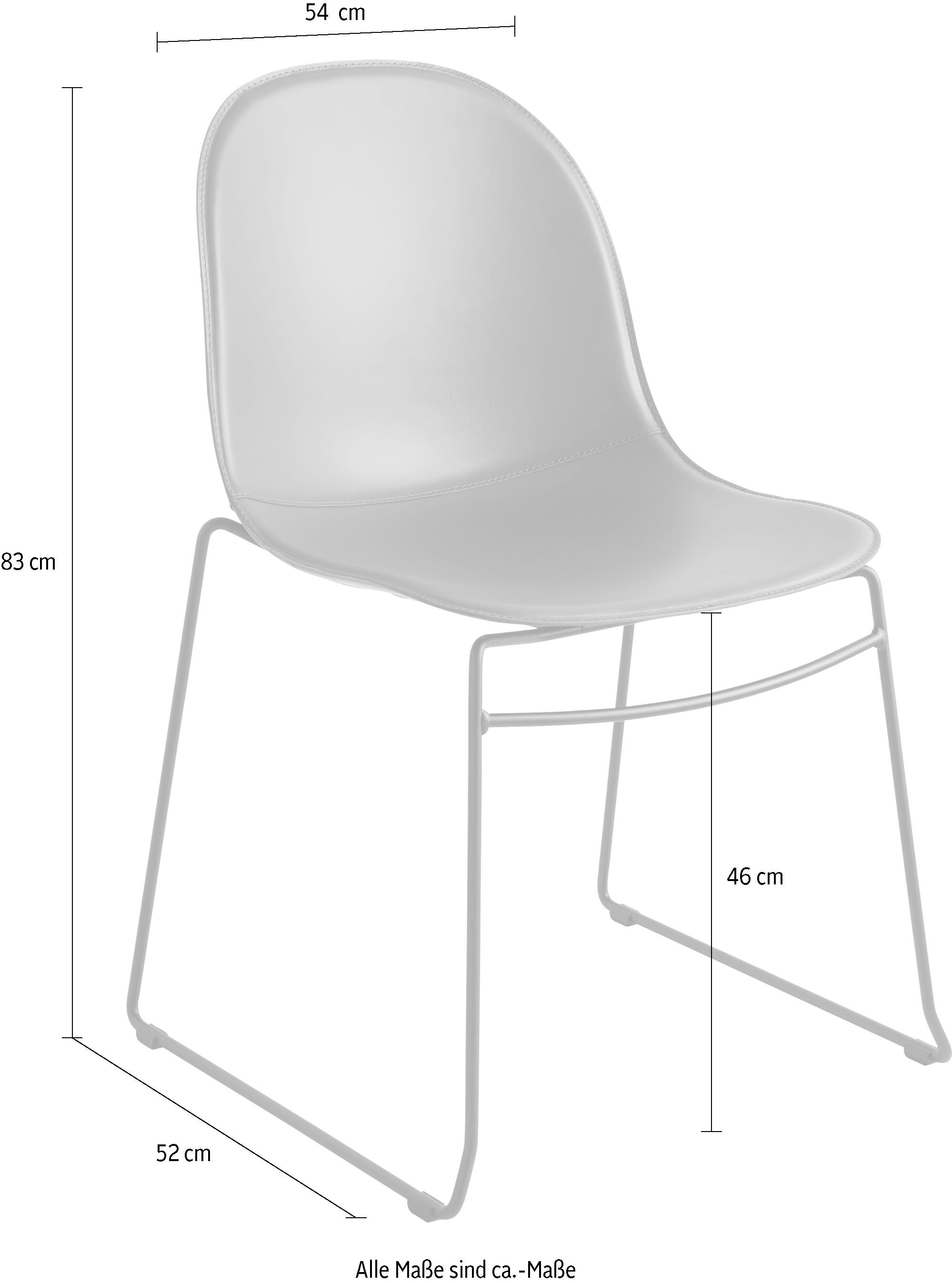 connubia Kufenstuhl »Academy CB/1696-LHS B_P15«, Leder, schlichte und geschwungene Linien