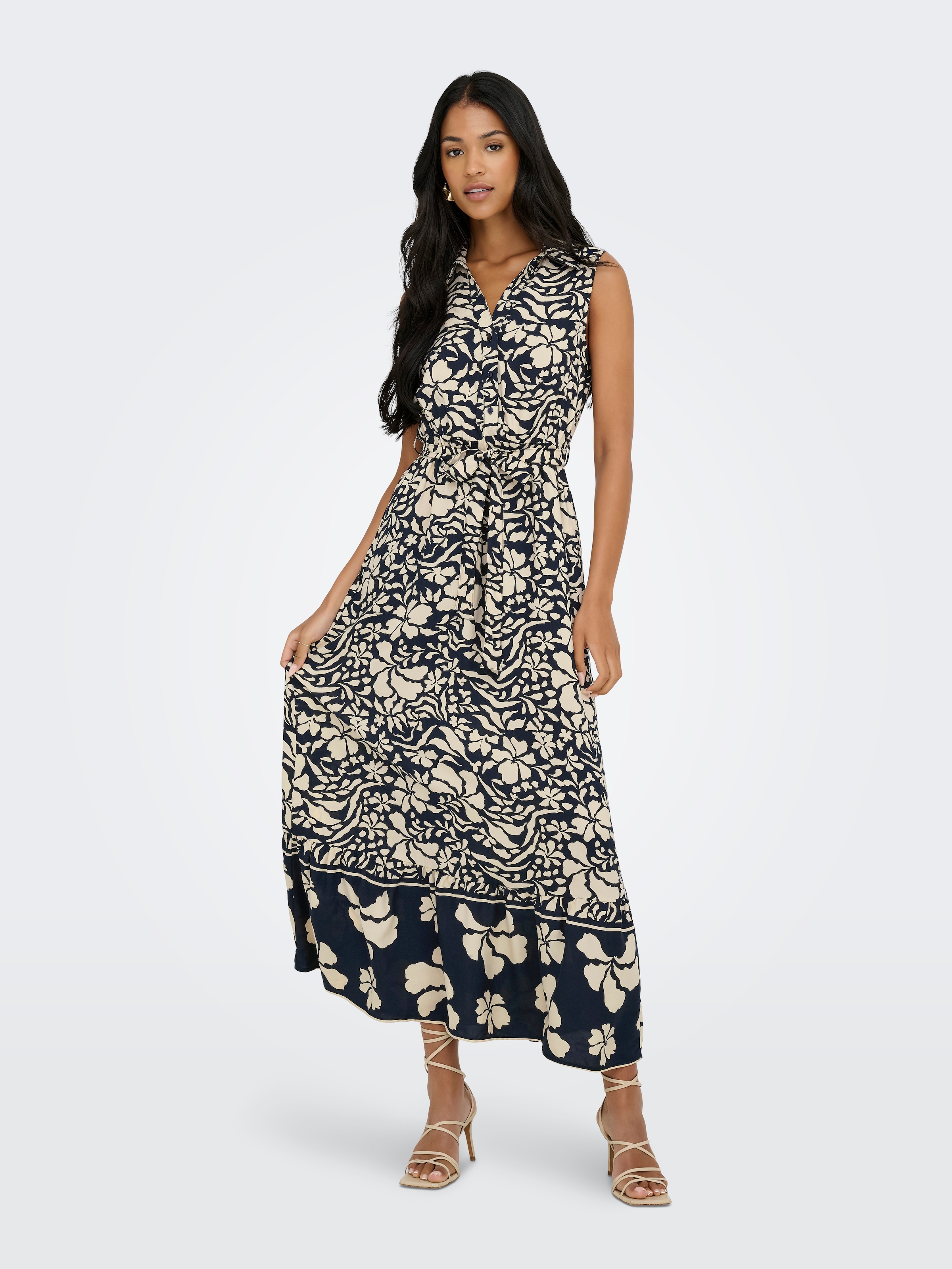 ONLY Maxikleid »ONLVIBE LIFE S/L SHIRT LONG DRESS WVN«