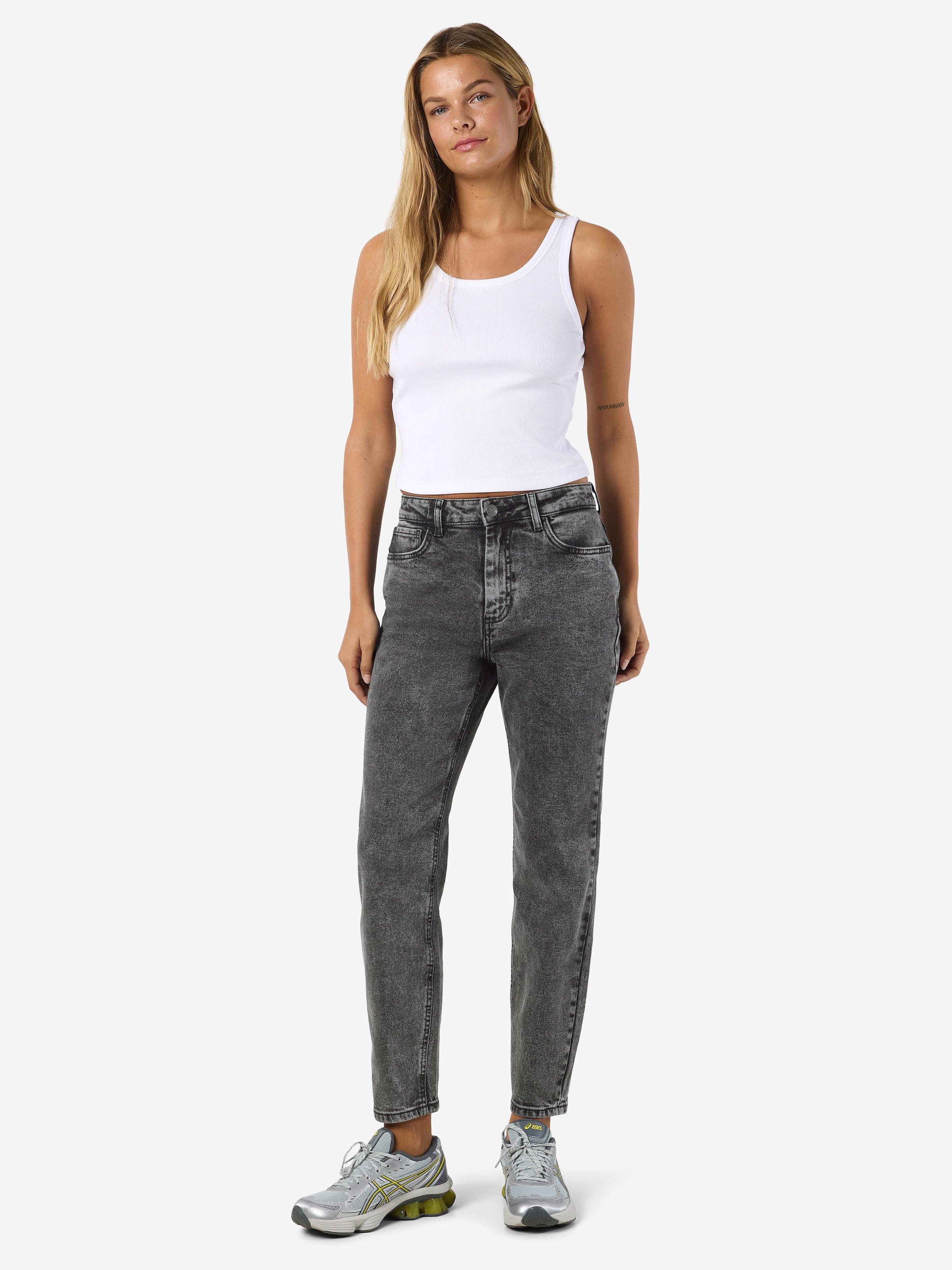 Noisy may High-waist-Jeans »NMMONI HW STRAIGHT ANK ACID AZ391DG NOOS«