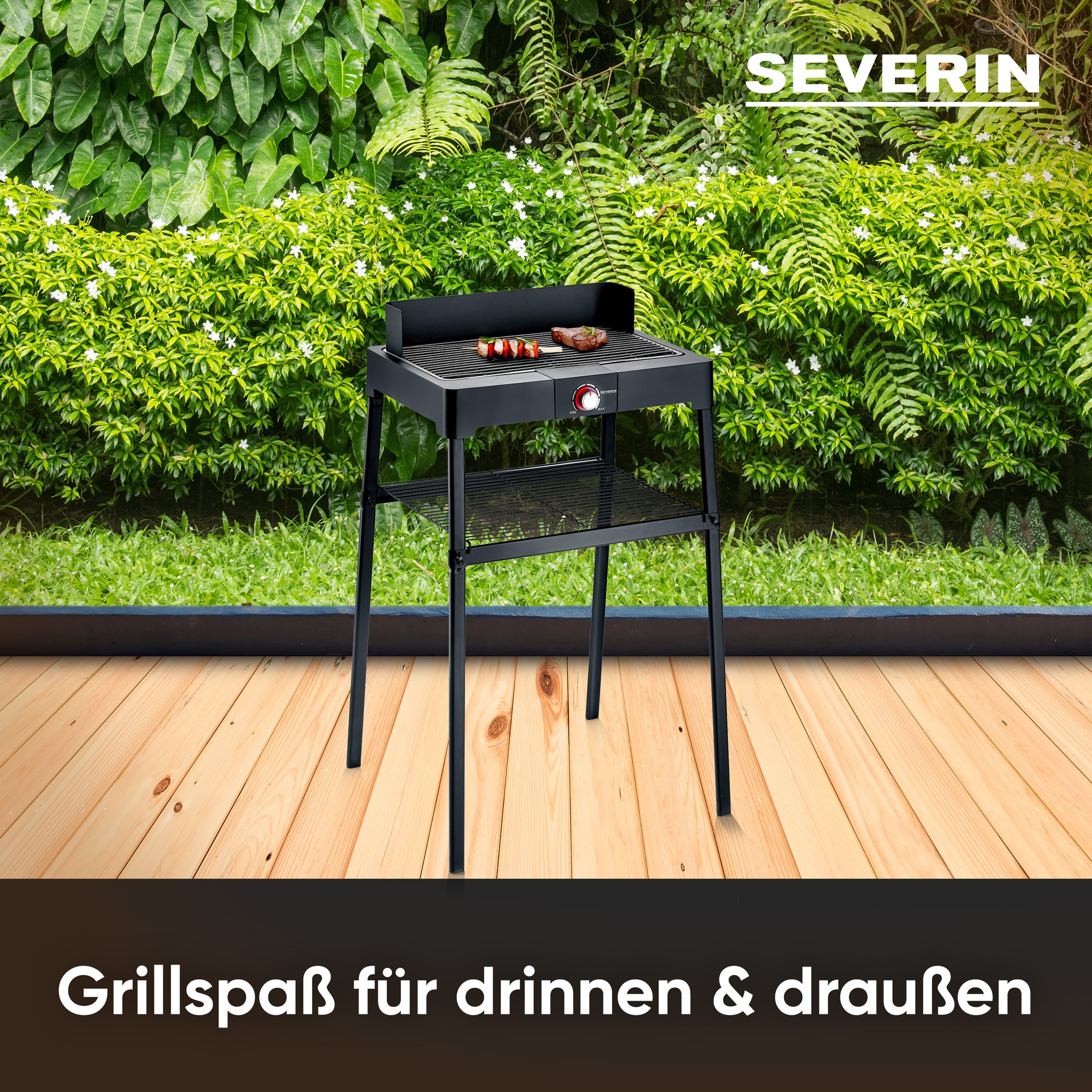 Severin Standgrill »PG 8566«, 2200 W, Elektrogrill mit Grillrost, als Stand- oder Tischgrill nutzbar