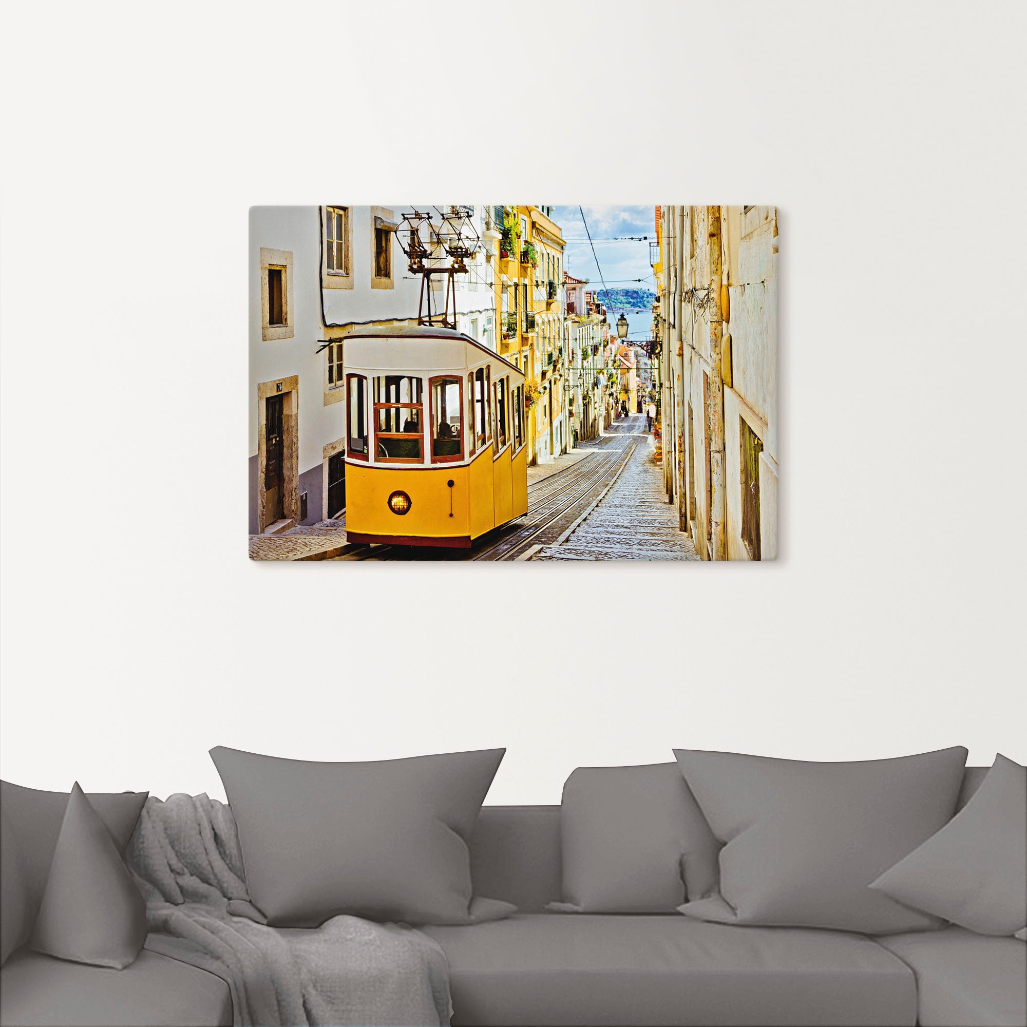 Artland Wandbild »Ascensor da Gloria in Lissabon«, Zugbilder, (1 St.), als Alubild, Leinwandbild, Wandaufkleber oder Poster in versch. Größen