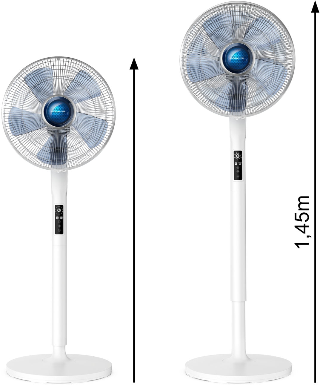 Rowenta Standventilator »Turbo Silence Extreme+, sehr leise, 35 dBA, 80 m3/min,«, Fernbedienung, 5 Stufen, Auto-Off, Timer, Oszillation, weiß, VU5870