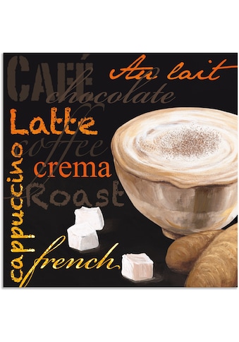 Wandbild »Cappuccino - Kaffee«, Kaffee Bilder, (1 St.)