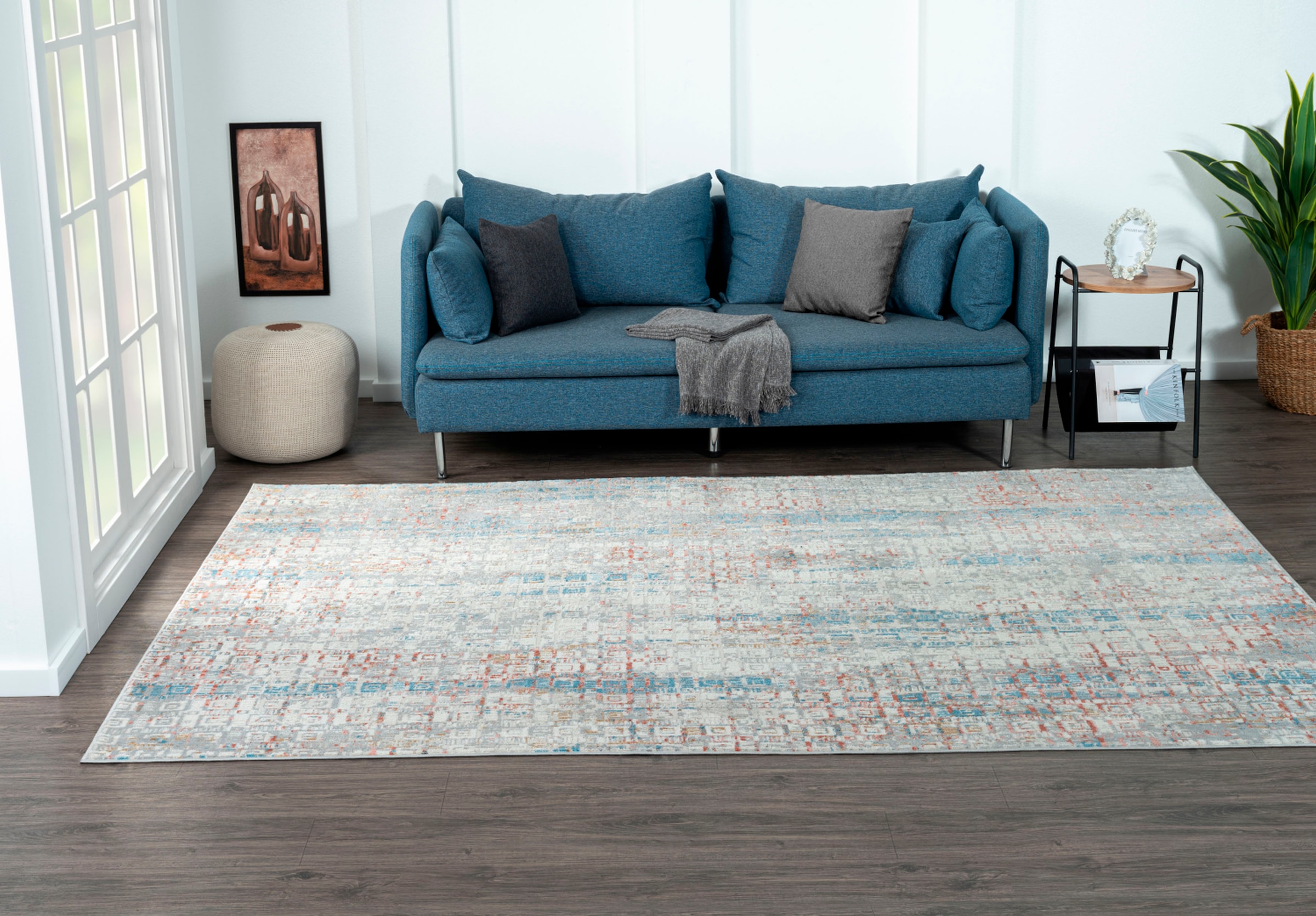 Myflair Möbel & Accessoires Teppich »My Roots«, rechteckig, 8 mm Höhe, Kurzflor, Retro-Design, besonders weich durch Microfaser