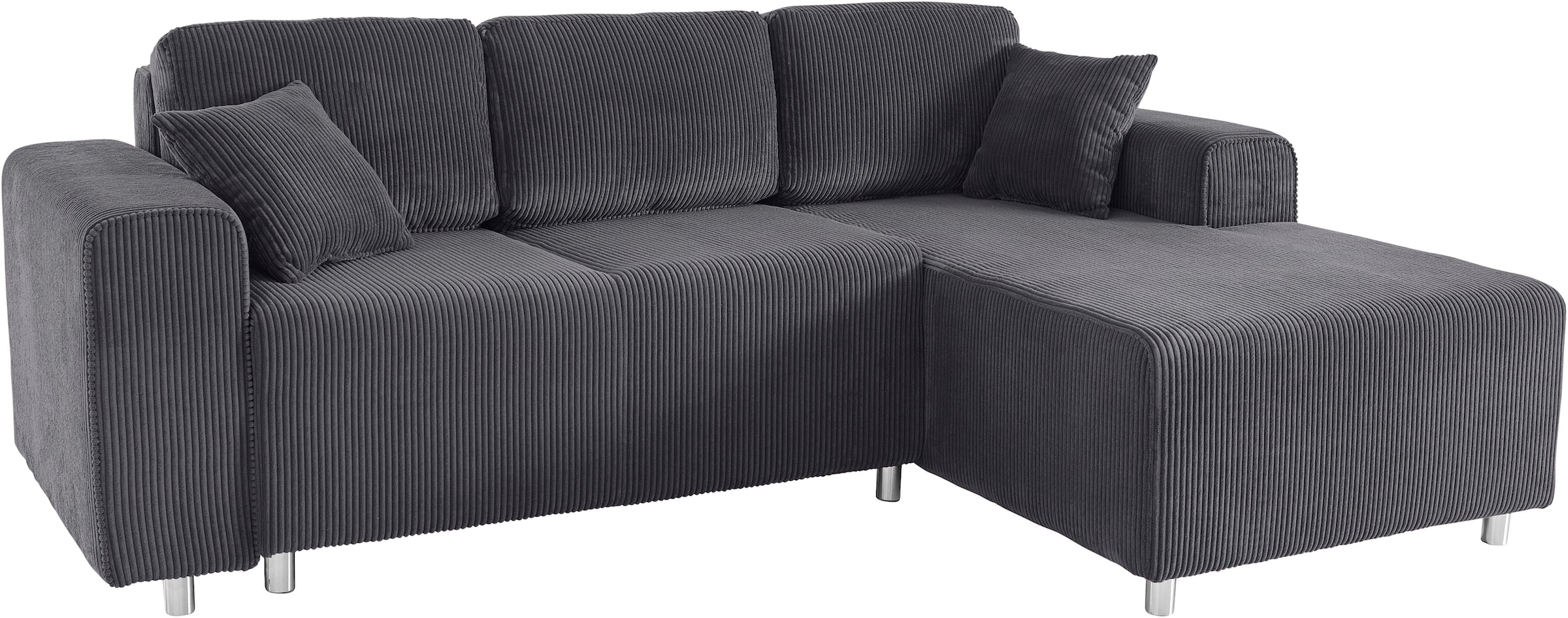 Guido Maria Kretschmer Home&Living Ecksofa »Györ«, L-Form, wahlweise mit Bettfunktion und Bettkasten incl. 2 Zierkissen