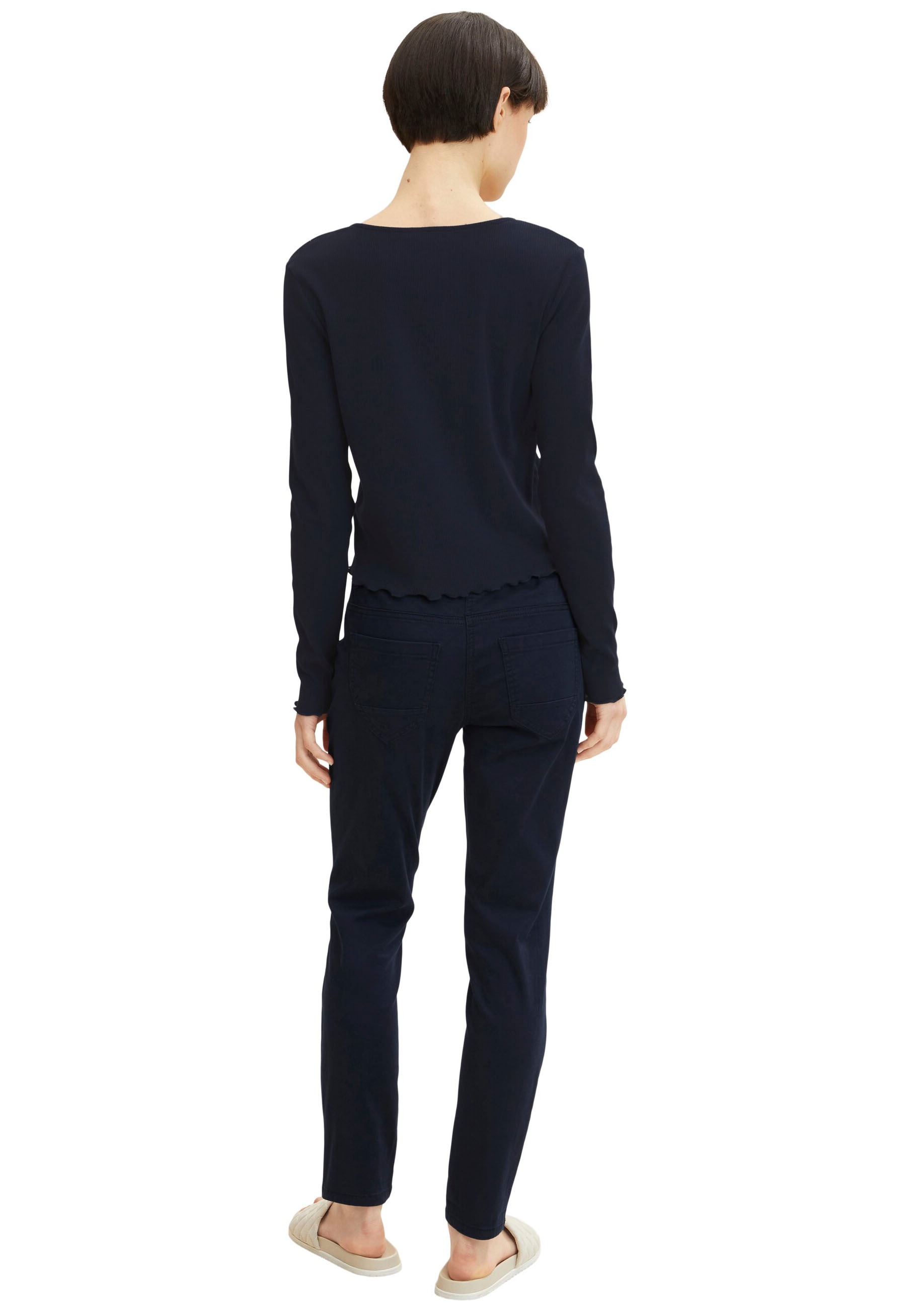 TOM TAILOR 7/8-Hose »Tom Tailor Damen 7/8-Hose«, mit kontrastfarbenem Bindeband