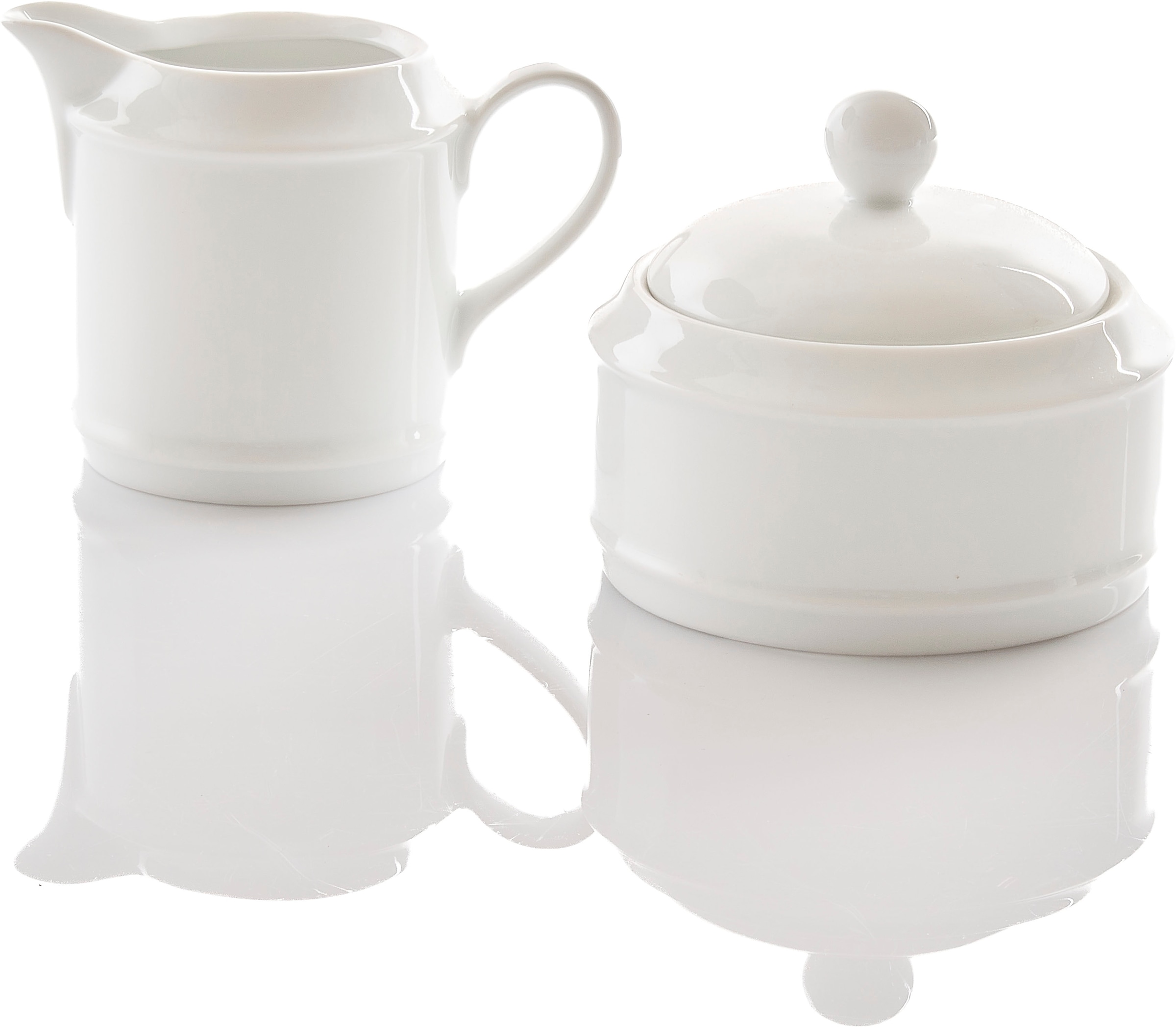 Retsch Arzberg Kaffeeservice »HEIKE WEISS, Geschirr-Set 20-tlg., mit Milch & Zucker, Porzellan, rund« Tassen & Teller plus Milch & Zucker, perfekt von früh bis nachmittags