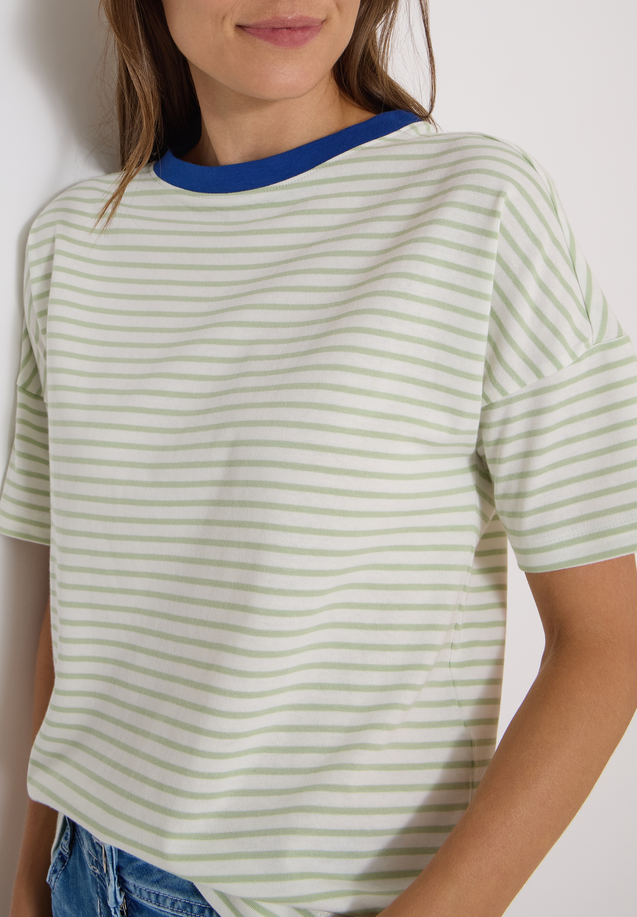 Cecil T-Shirt Jerseyshirt mit Streifen, Baumwolle