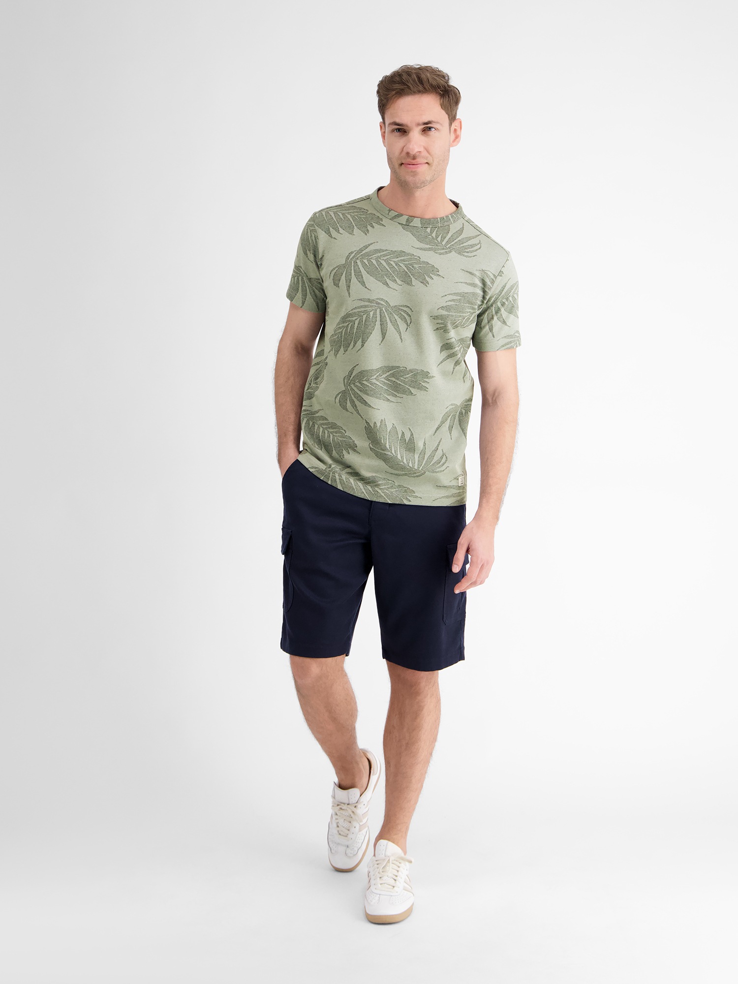 LERROS T-Shirt »LERROS Jacquard T-Shirt für Herren«