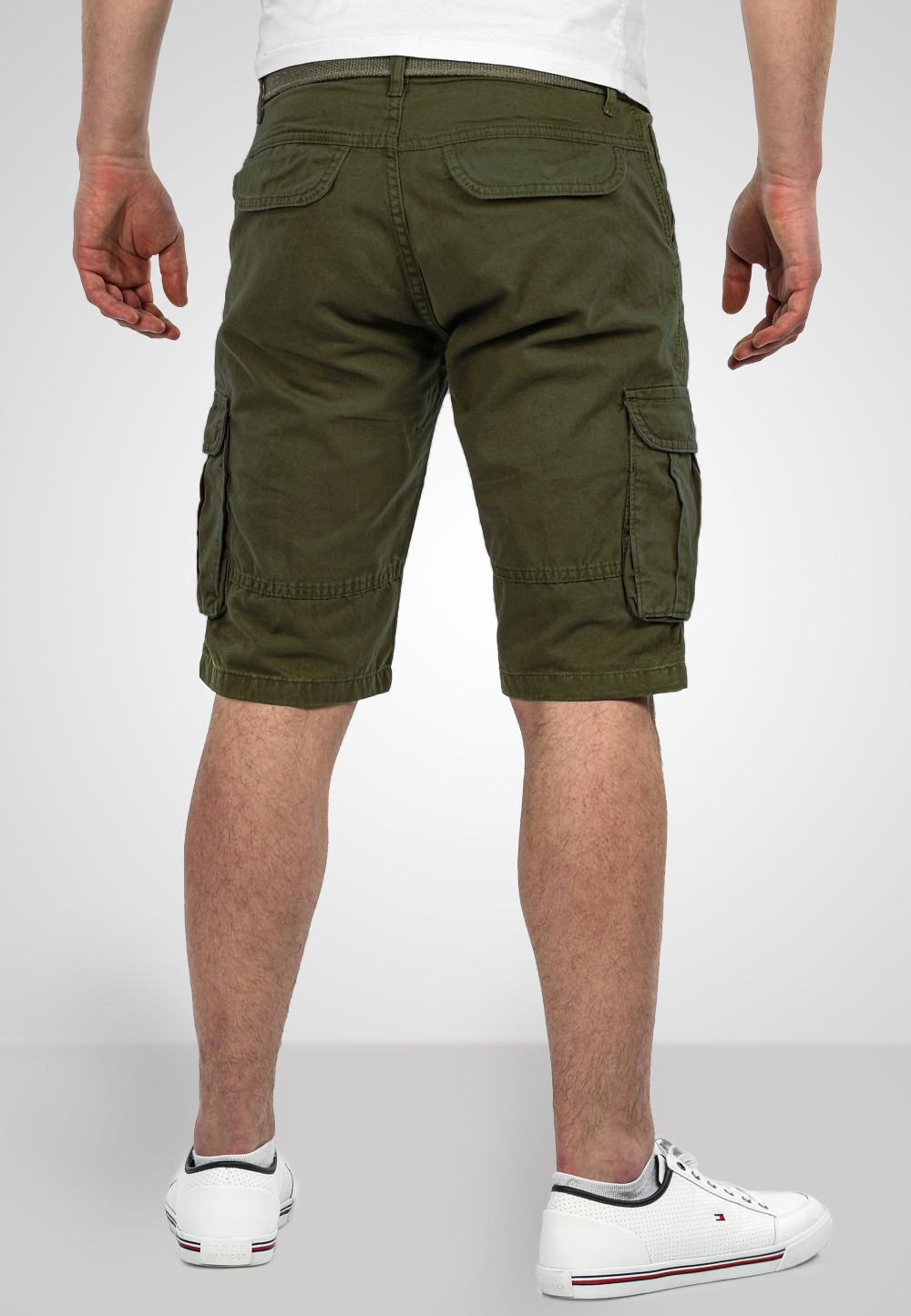 Alessandro Salvarini Cargoshorts »A. Salvarini Herren Designer Cargo Shorts Cargoshorts kurze Hose Gürtel AS037«