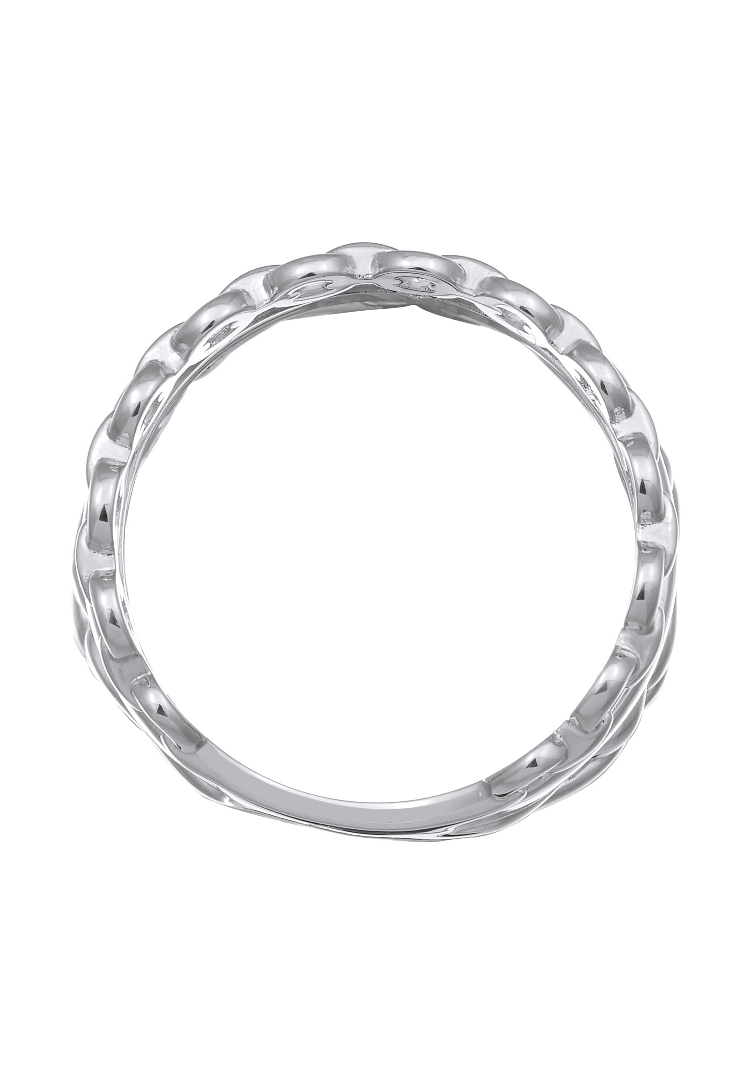 Elli Silberring »Ring Glieder Bandring 3-reihig Goldfarben«