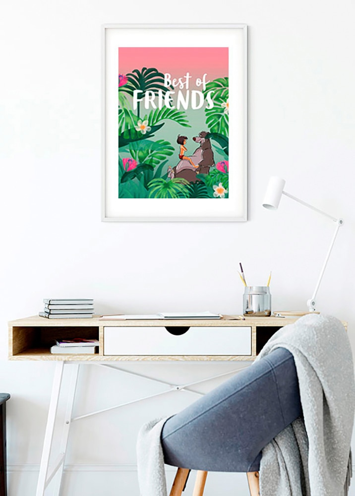 Komar Bild »Jungle Book Best of Friends«, Disney, (1 St.), Wandbild zur Dekoration im Kinderzimmer - ohne Rahmen