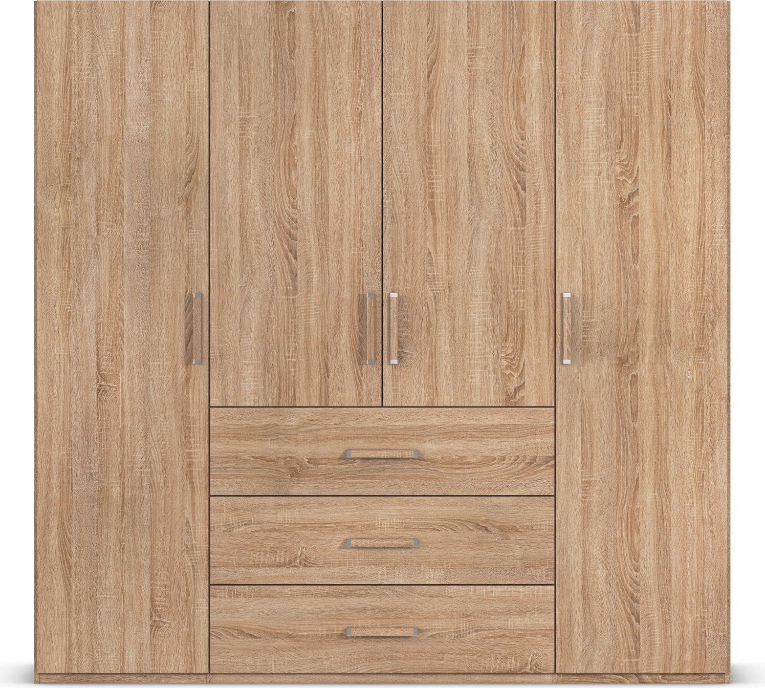 rauch Drehtürenschrank »Kleiderschrank Schrank Garderobe Schlafzimmerschrank EVELYN«, (in 2 Höhen 197 oder 210 cm erhältlich), in elegantem Stil mit Schubladen 3 Breiten und 2 Höhen MADE IN GERMANY