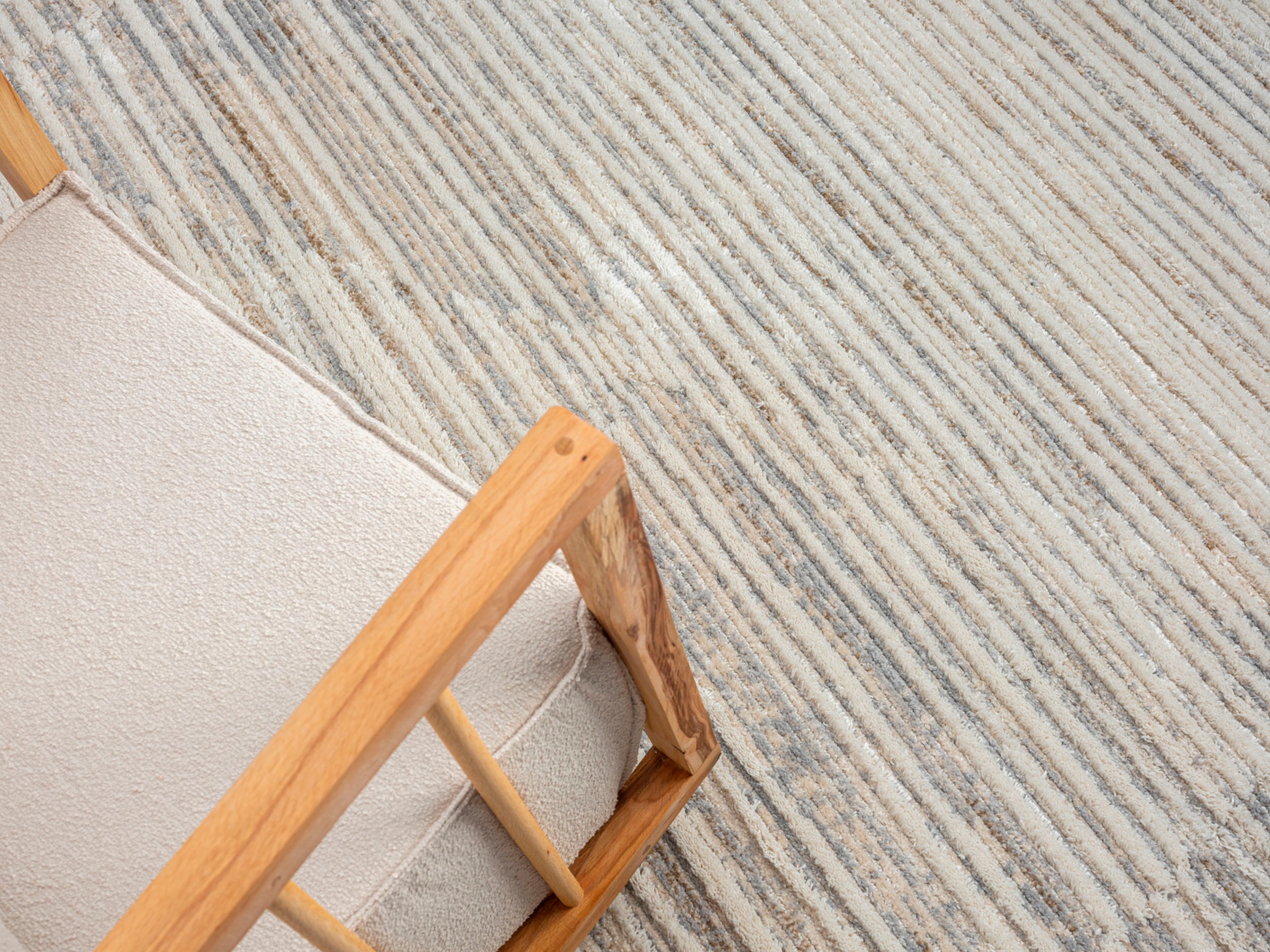 Myflair Möbel & Accessoires Teppich »Enya 2, LAGERRÄUMUNG!« rechteckig 15 mm Höhe Shaggy im Skandi Look, Hoch-Tief Effekt, leicht glänzend, flauschig