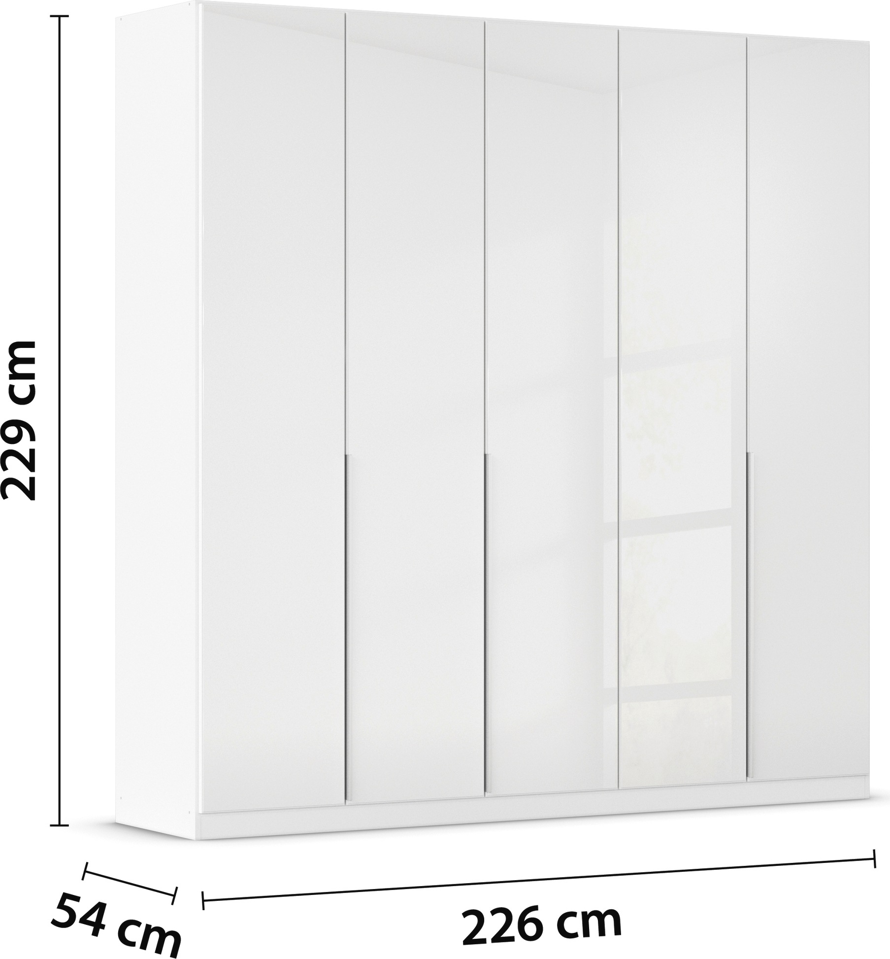 rauch Drehtürenschrank »Kleiderschrank Kleiderschränke Schrank Garderobe AGORDO mit Glasfront«, durchdachte Innenausstattung, in 6 Breiten und 2 Höhen MADE IN GERMANY